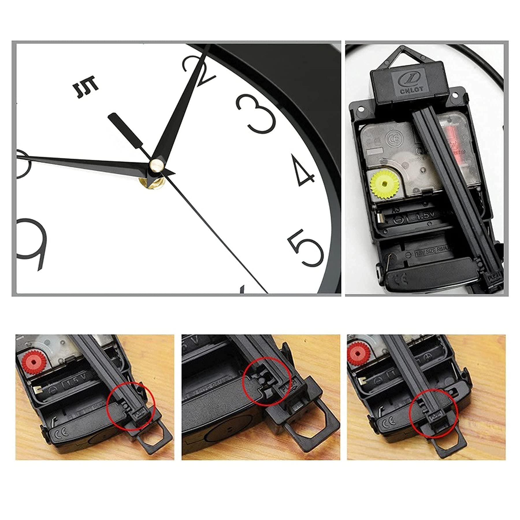 Modern Silent Wall Clock - Battery Operated No Ticking Wall Decor for Living Room, Bedroom, Office & Kitchen - 30x57cm Art Home Decor (Perfect for Home, Office & Gift Giving)