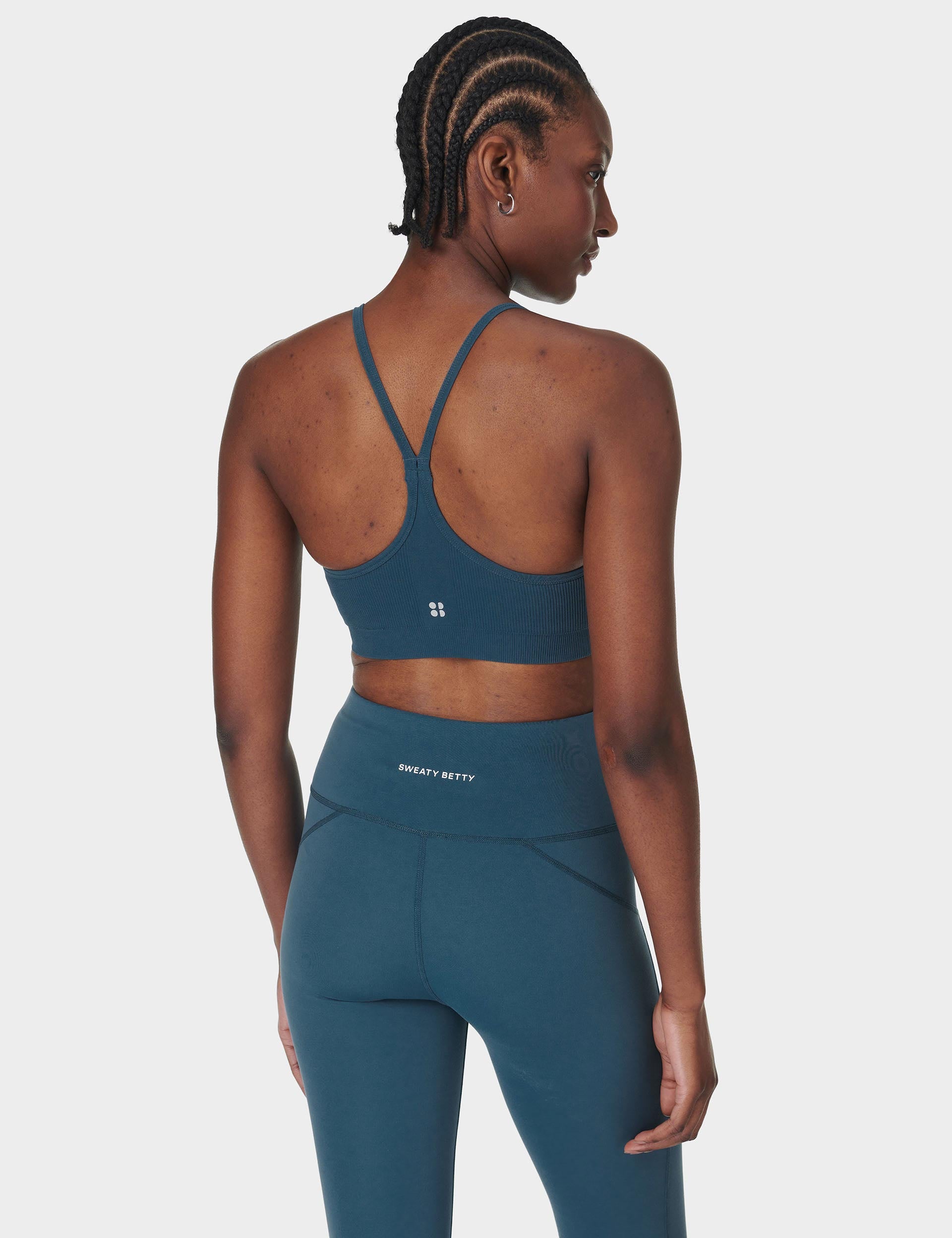 Spirit Restored Yoga Bra - Breathable & Supportive Sports Bra in Subdued Blue | Perfect for Yoga, Pilates & Gym Workouts