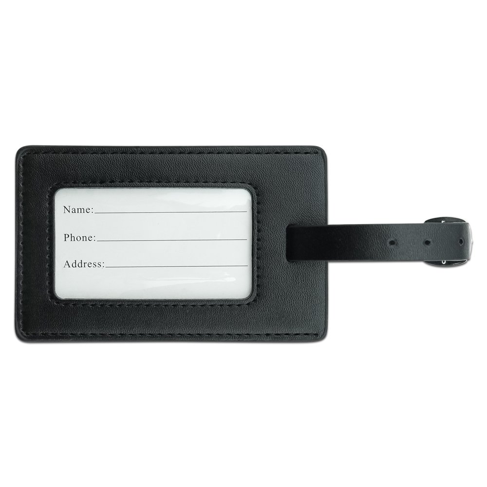 Cute Chibi Character Rectangle Leather Luggage Tag - Durable Carry-On ID Tag for Suitcases, Backpacks & Travel Bags - Perfect for Travel, Business Trips & Vacation Identification