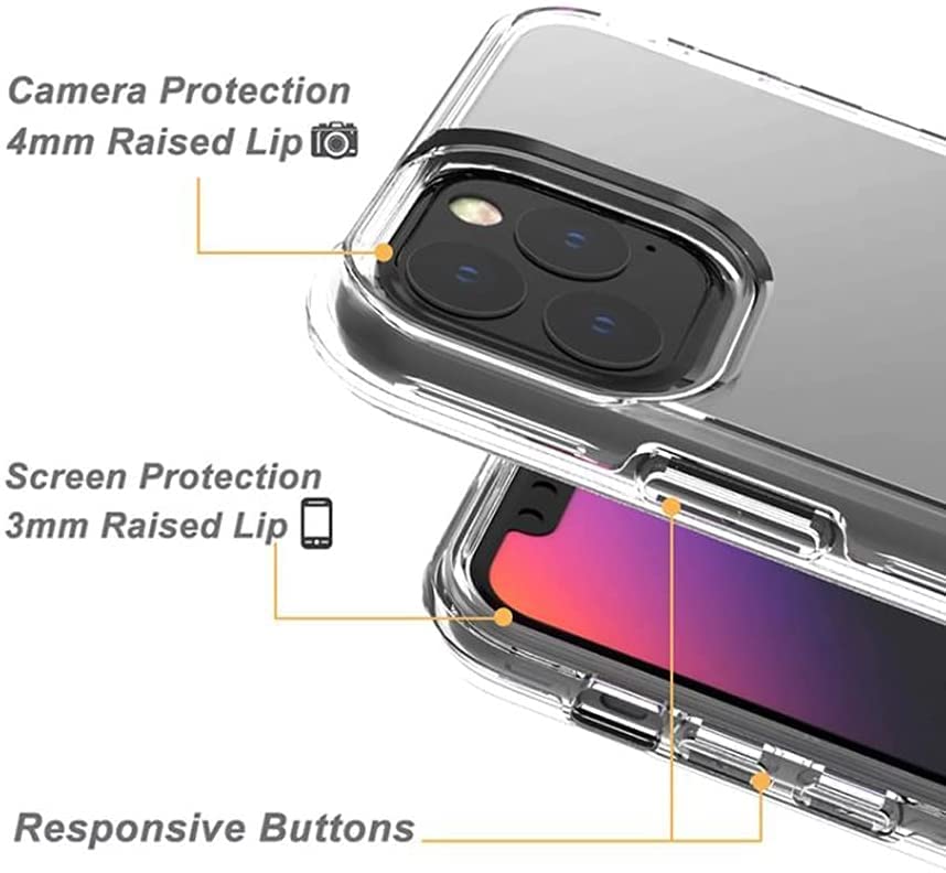 Mundaze Shockproof Hybrid Phone Case for Apple iPhone 13 Pro Max - Floral Butterfly & Skull Feather Design, Slim Hard Shell with Soft Protective Cover | Perfect for Outdoor Adventures, Travel & Daily Use