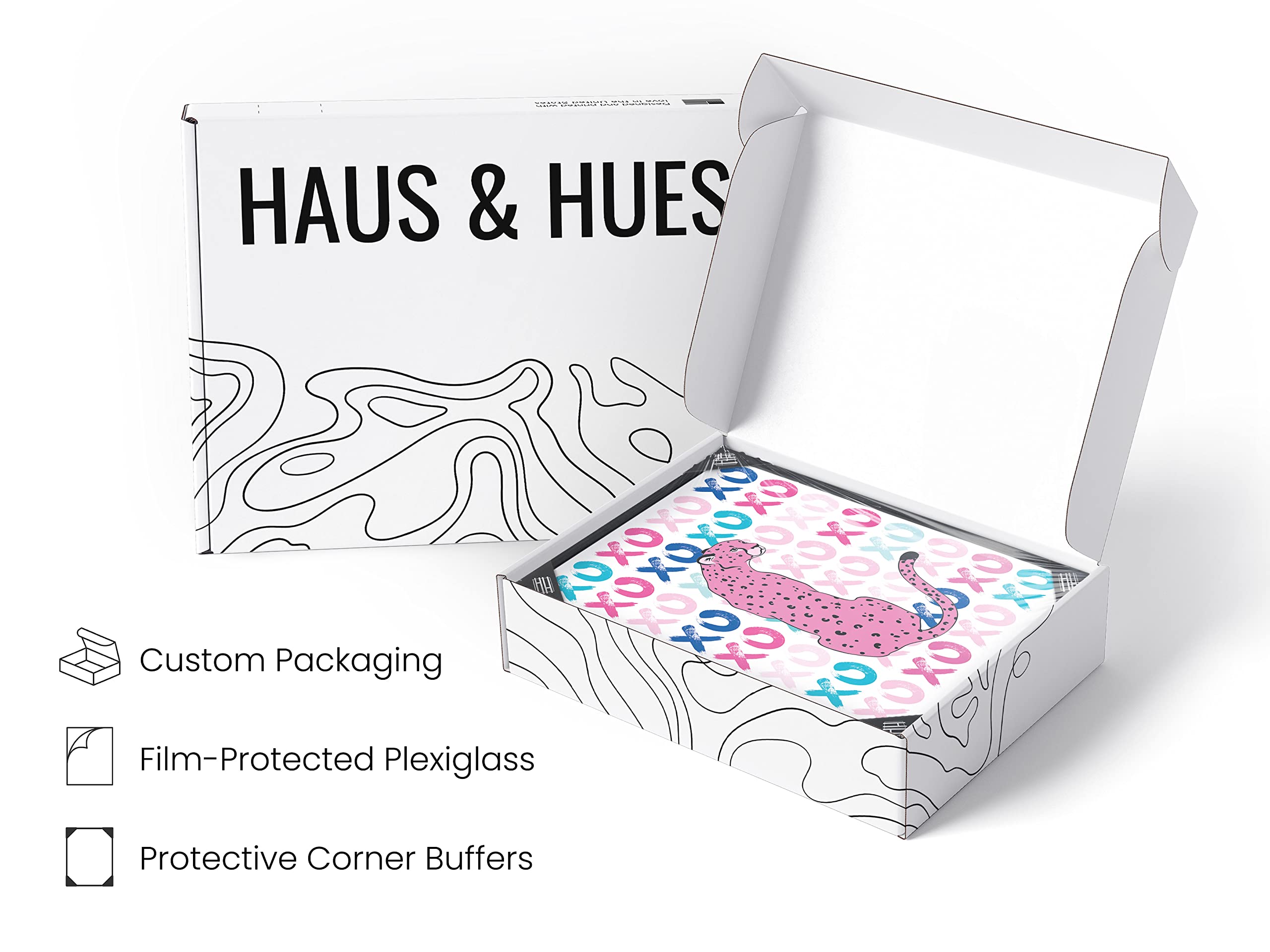 HAUS AND HUES Pink Aesthetic Preppy Wall Decor - Cute Posters for Teen Girls Room, Pink Wall Art with Black Frame (12x16 in) - Perfect for Bedroom, Dorm & Office Decor