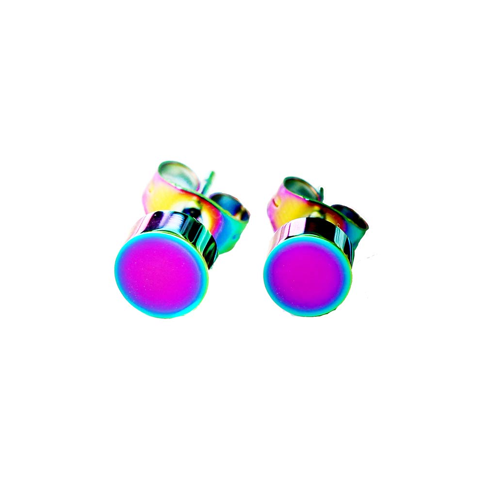 Kaguyo Gold Earrings for Women - Surgical Steel Rainbow Stud Earrings with Cartilage Ball & Heart Butterfly Design | Hypoallergenic Jewelry Gift for Girls, Teens | Perfect for Birthday, Anniversary, Party & Everyday Wear