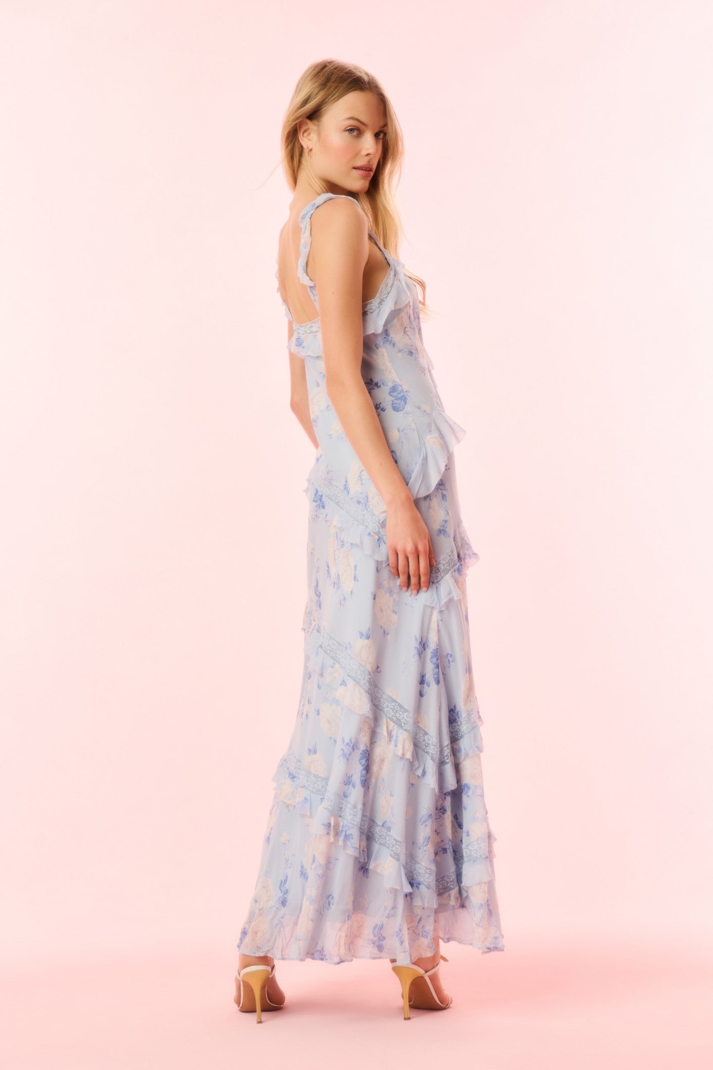 Radiance Fragrance Print Maxi Dress - Floral Summer Long Dress for Women, Boho Chic Beach Cover Up, Perfect for Vacations & Outdoor Events