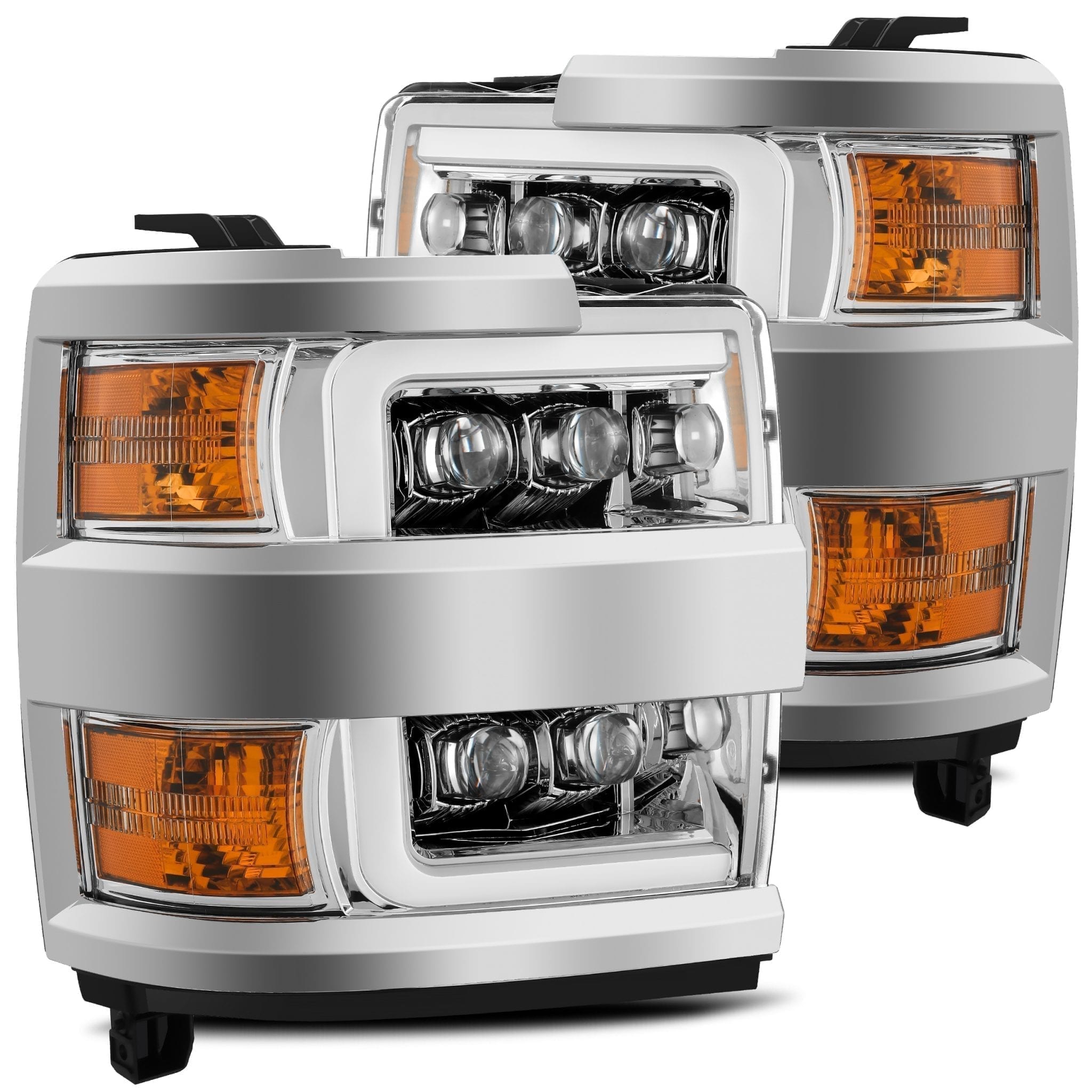 15-19 Chevrolet Silverado 2500HD/3500HD MK II NOVA Series LED Projector Headlights - Chrome Housing - High Performance Lighting for Night Driving & Off-Road Adventures