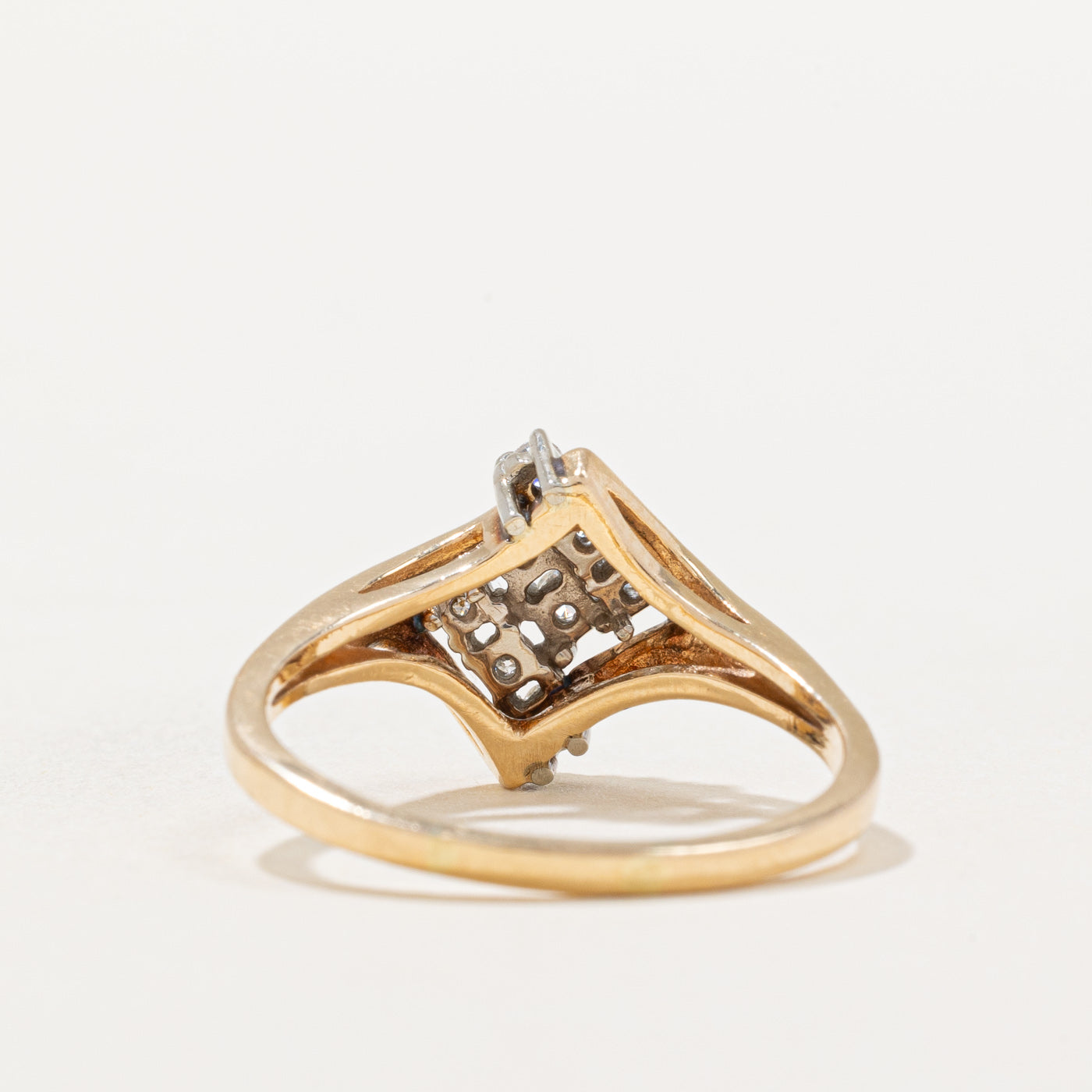 0.24ctw Diamond Cluster Ring for Women - Size 9 | Elegant Wedding Band, Anniversary Gift & Everyday Jewelry