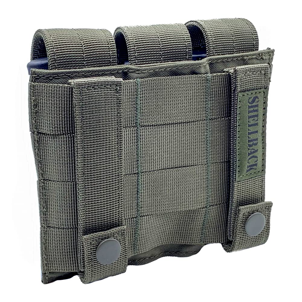 Shellback Tactical Triple Pistol Magazine Pouch - MOLLE Compatible 9mm/40 Caliber Mag Holder for Range Training & Duty Use