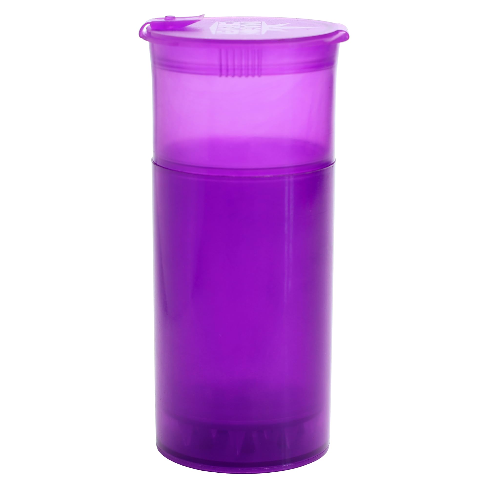 Premium ShredTainer Pop Top Storage Container with Built-In Herb Grinder – Child Resistant & Airtight (Purple) – Perfect for Storing & Grinding Herbs, Spices, or Tobacco at Home or On-The-Go