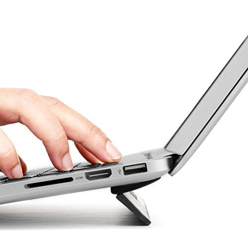 Bluelounge Kickflip Black - Premium Laptop Stand for MacBook & Notebooks | Ergonomic Adjustable Design for Home, Office & Travel Use