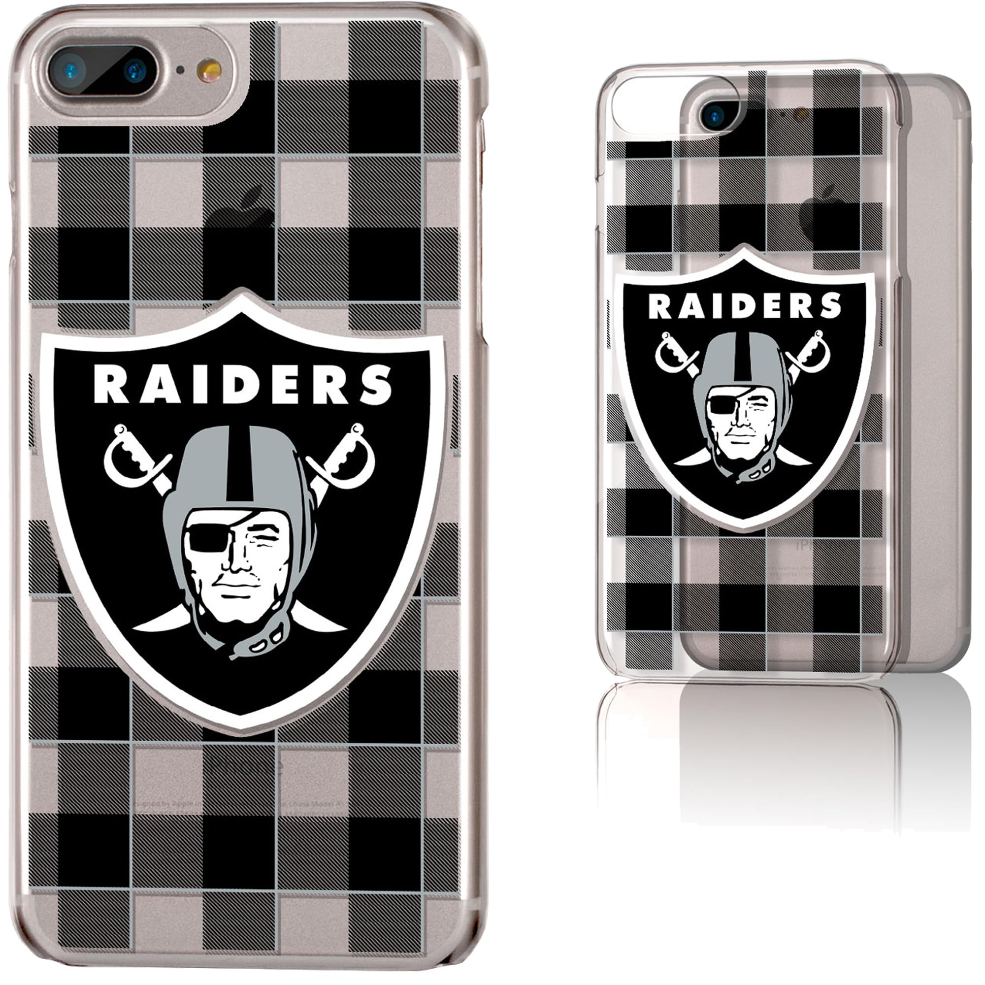 Las Vegas Raiders iPhone Clear Case with Plaid Design - Durable Protective Cover for iPhone 13/14/15 Pro Max - Perfect for Football Fans, Game Days & Team Spirit (Gifts for Raiders Supporters)