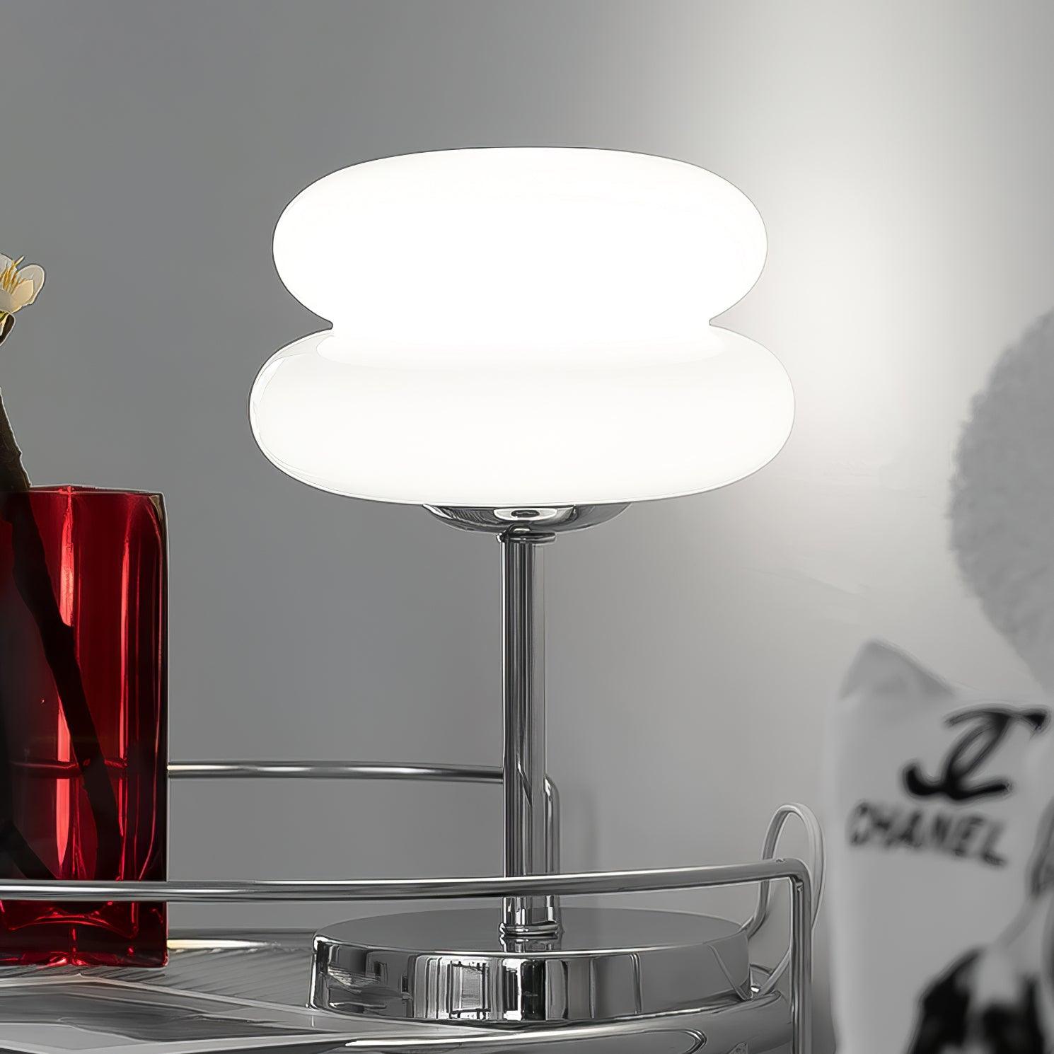 Saturn Glide Modern Glass Table Lamp - Elegant Bedside & Living Room Lighting for Home & Office Decor