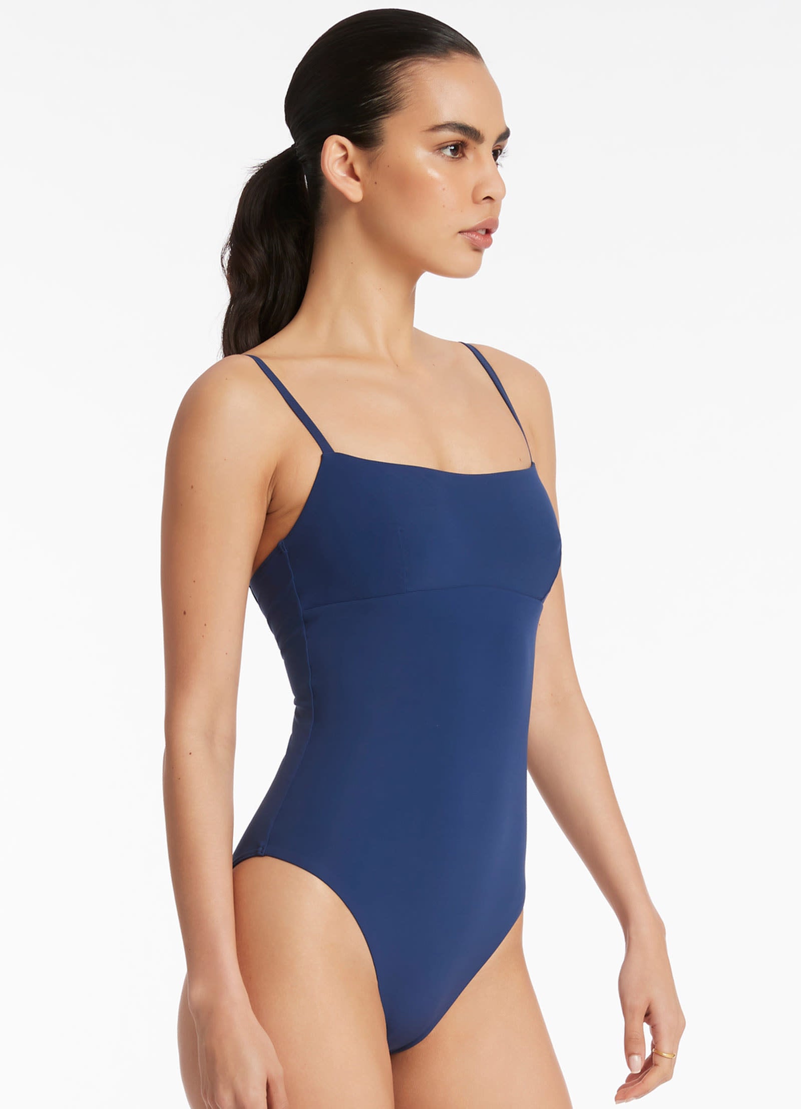 Jetset Tank One Piece Swimsuit - Pacific Blue - Perfect for Beach Vacations, Pool Parties & Summer Getaways