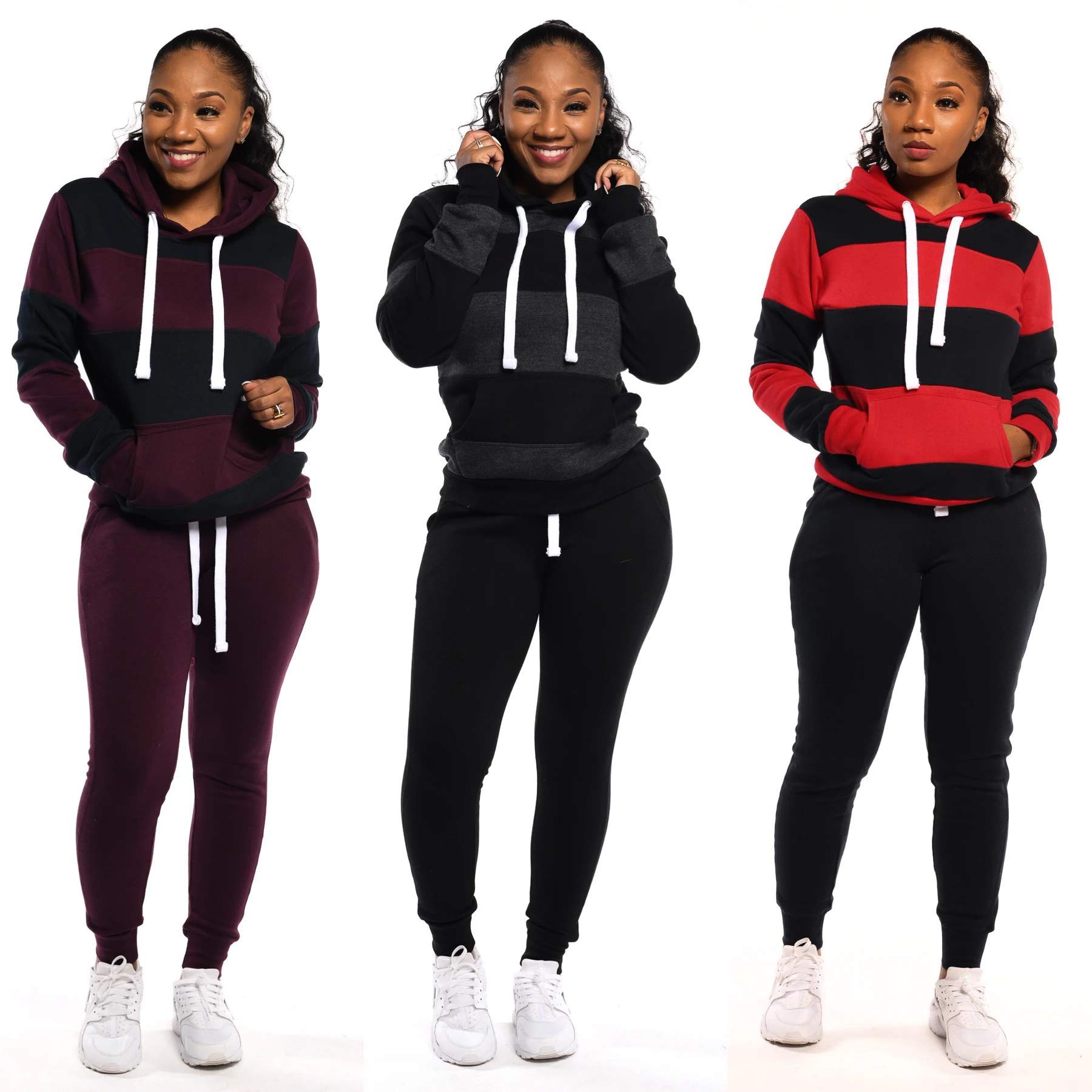 Choichic Women's Jogging Suits 2-Piece Sweatsuit Set with Pullover Hoodie & Lounge Pants - Comfortable Athletic Tracksuit for Running, Yoga & Casual Wear