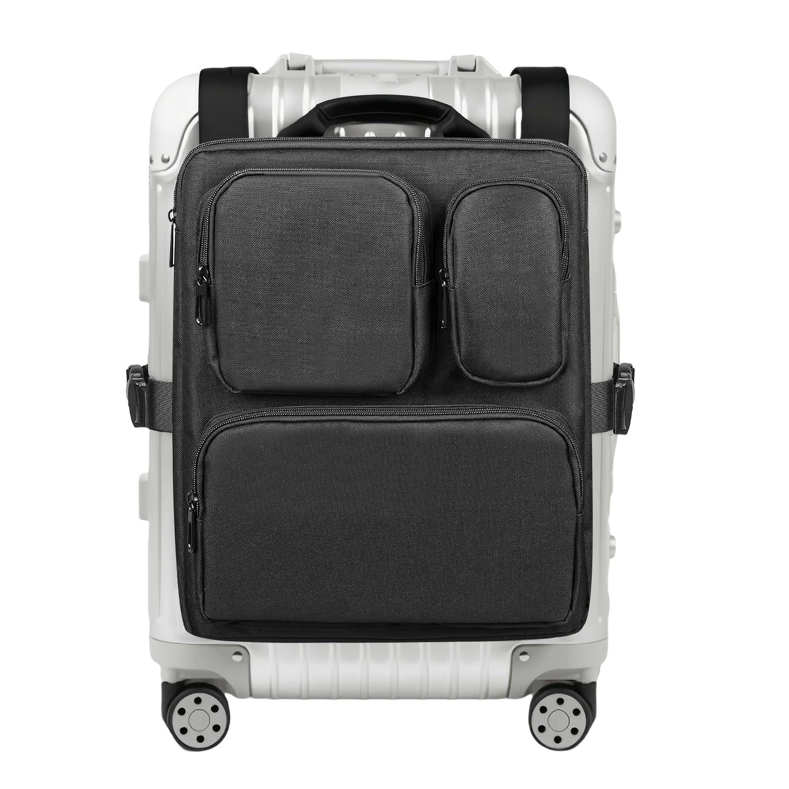 Adjustable Hands-Free Luggage Harness Strap for Suitcases - Black Travel Accessory (15.75
