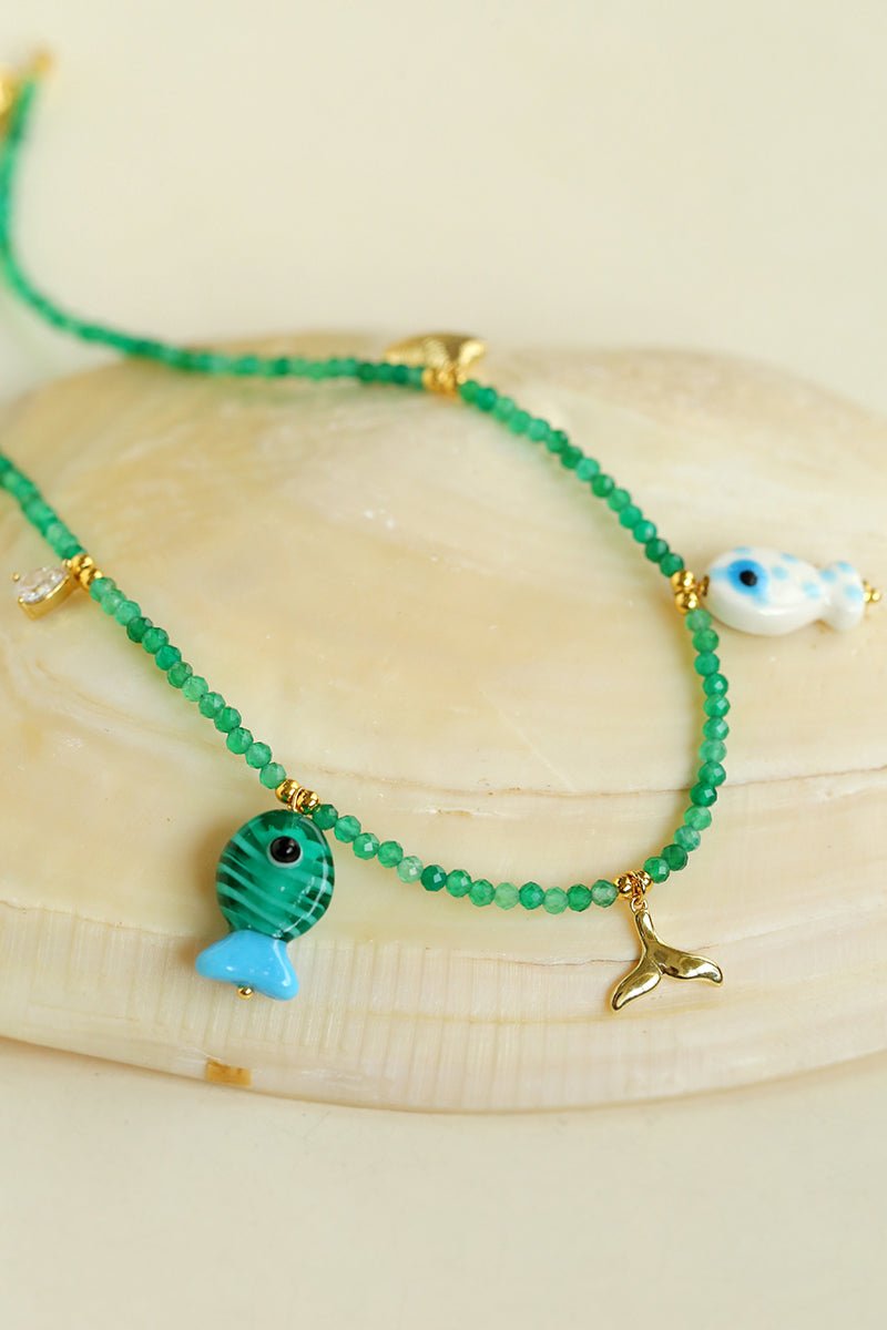 Jelly Fishy Necklace - Fun Summer Jewelry for Women | Beach Party, Vacation & Boho Style Accessory