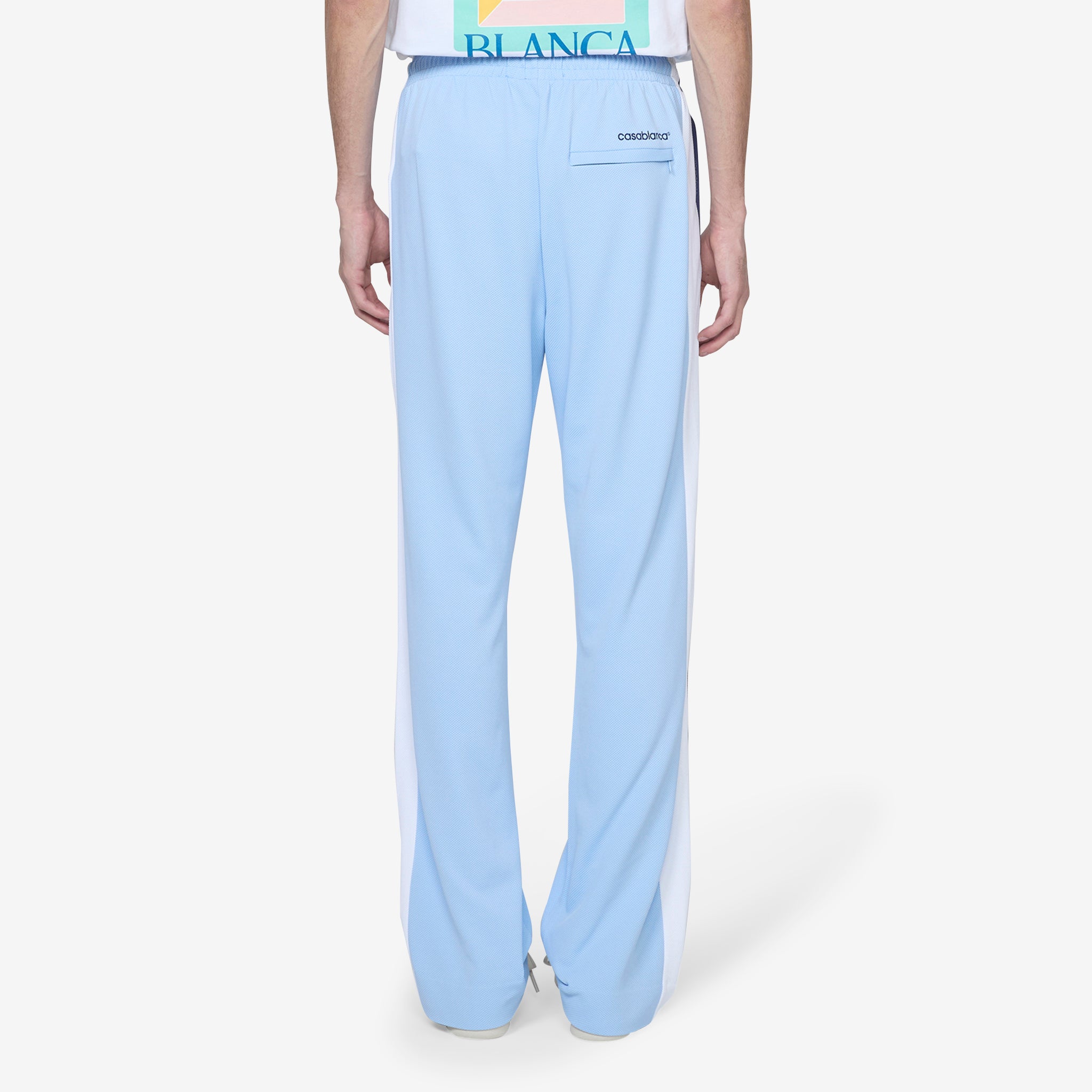 Women's High Waisted Track Pants - Soft Pale Blue Joggers for Running, Yoga & Lounge Wear - Comfortable Casual Athletic Bottoms