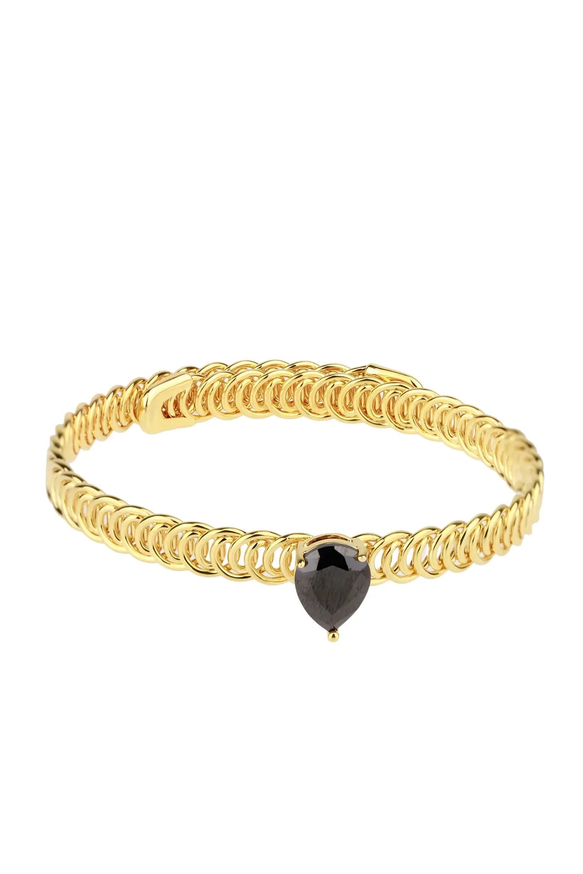 Elegant Teardrop Stone Bangle Bracelet for Women - Handmade Boho Jewelry - Perfect for Parties, Weddings & Everyday Wear
