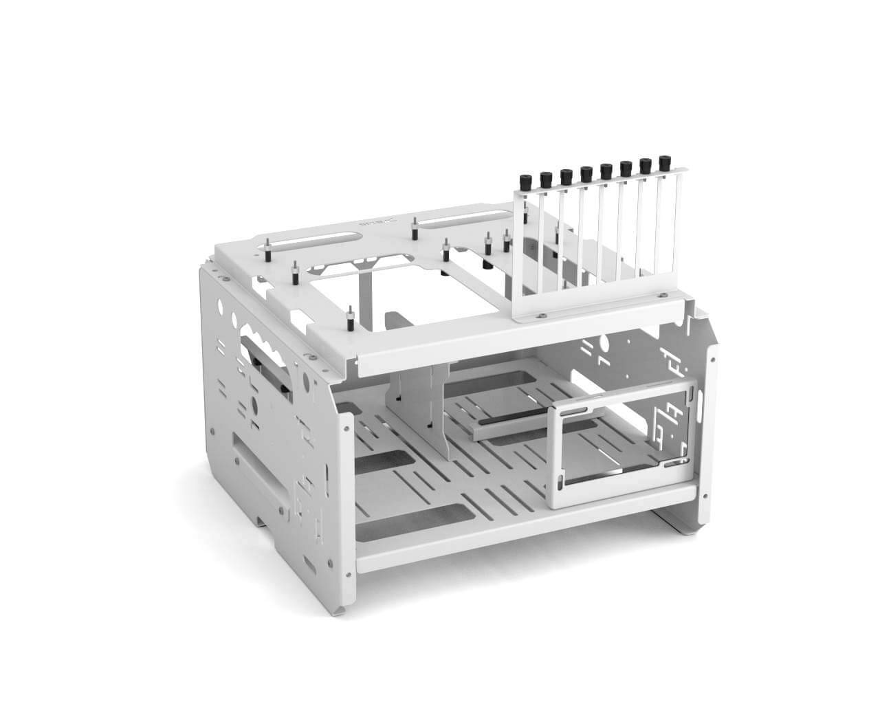 PrimoChill WetbenchSX Open Air Computer Test Bench - Flat Edition - White | PC Building & Hardware Testing Station for Custom Gaming Rigs & Workstations