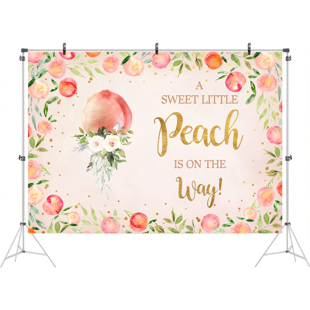 Ticuenicoa 7x5ft Peach Baby Shower Backdrop - Pink Photography Background for It's A Girl Party, Birthday Photo Booth Props | Perfect for Baby Showers, Gender Reveals & Newborn Photos