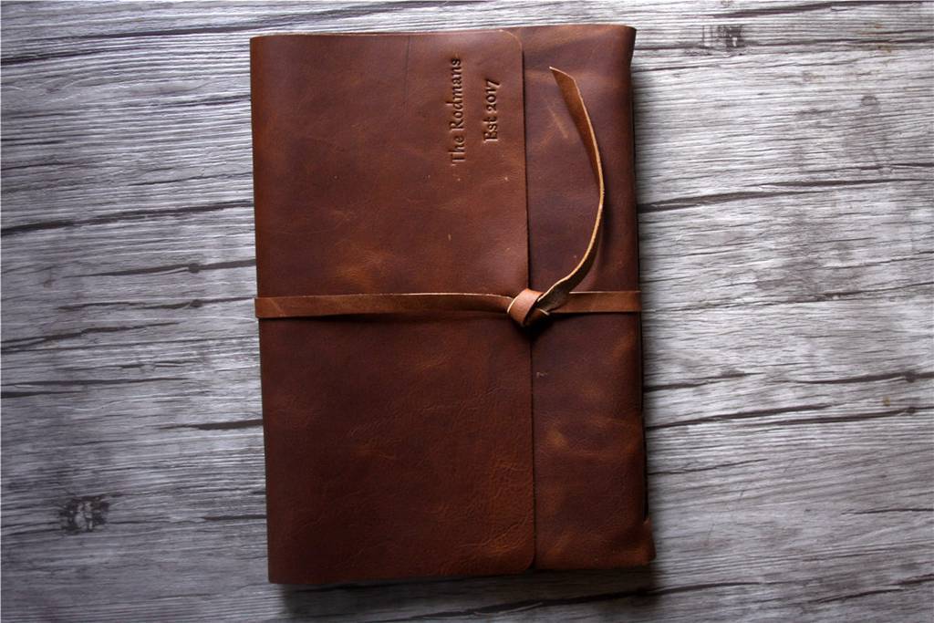 Personalized Leather Grandmother Memory Book - Custom Photo Album for Cherished Family Moments | Perfect Gift for Grandparents Day, Birthdays & Family Reunions