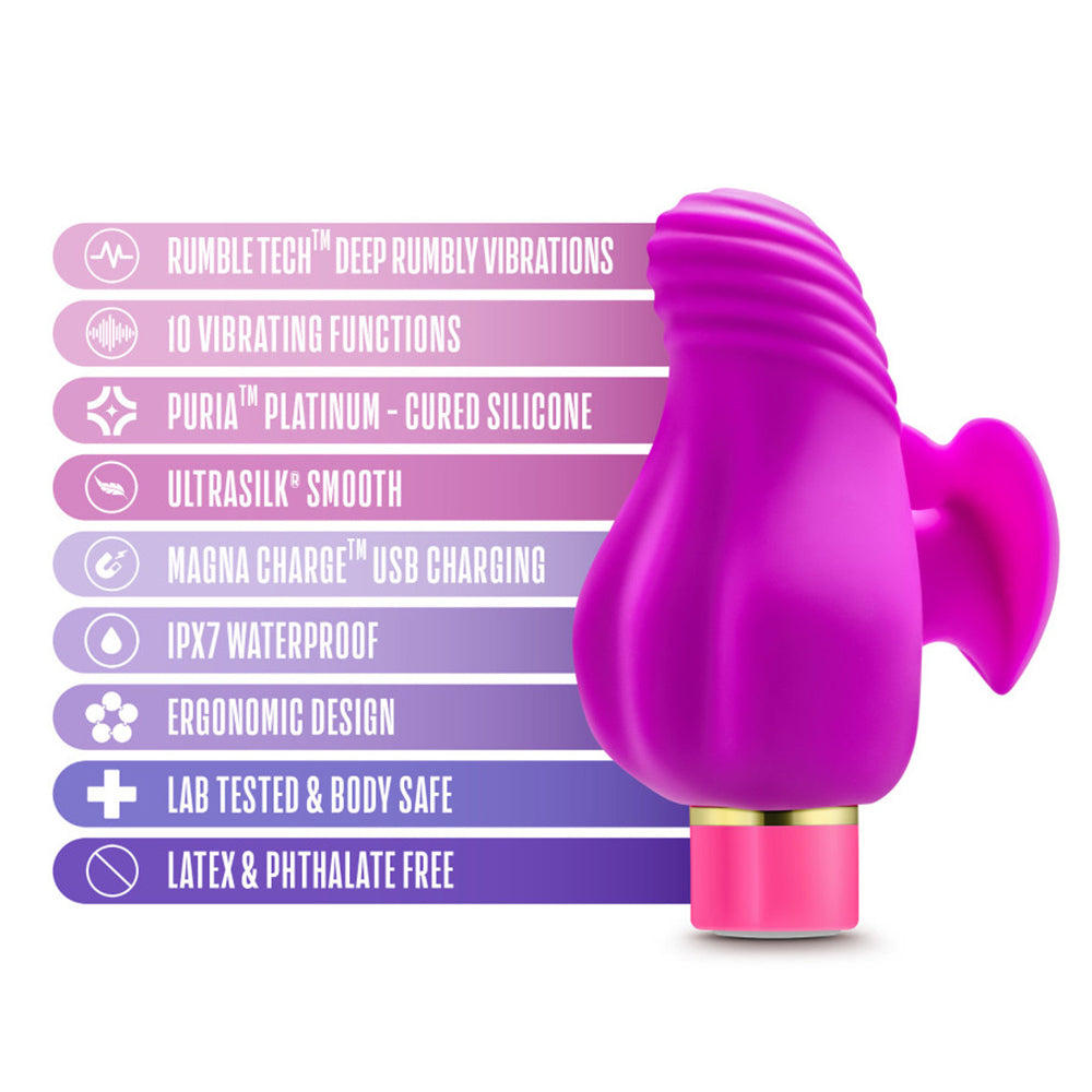 Aria Erotic AF Ergonomic Heart Finger Vibrator - Waterproof & Rechargeable for Sensual Pleasure - Perfect for Couples, Solo Play & Travel