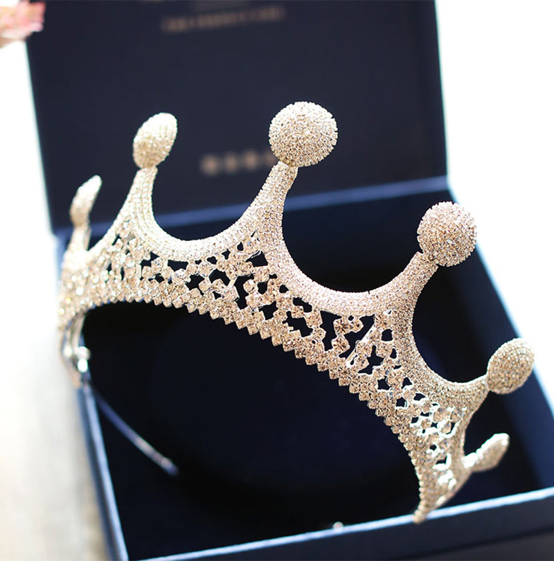 Godly Jester Clown Tiara Crown - Vintage Circus Costume Accessory for Halloween, Cosplay & Themed Parties