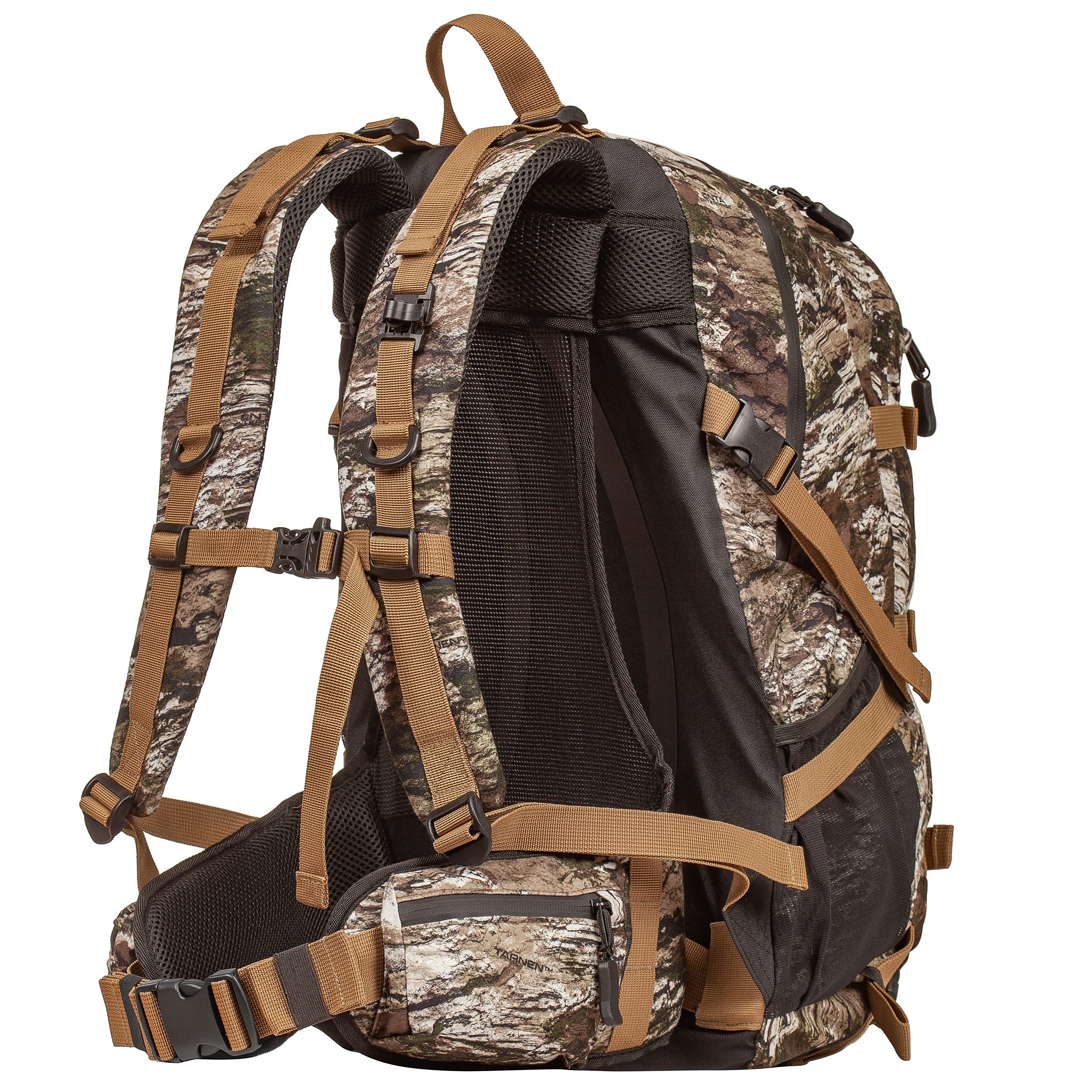 Huntworth Hickory Lightweight Hunting Backpack with Weight Suspension System - Hydration Compatible, Water-Resistant, Spacious Storage (3Lb Tarnen Camo) - Perfect for Outdoor Adventures, Hiking, and Tactical Missions