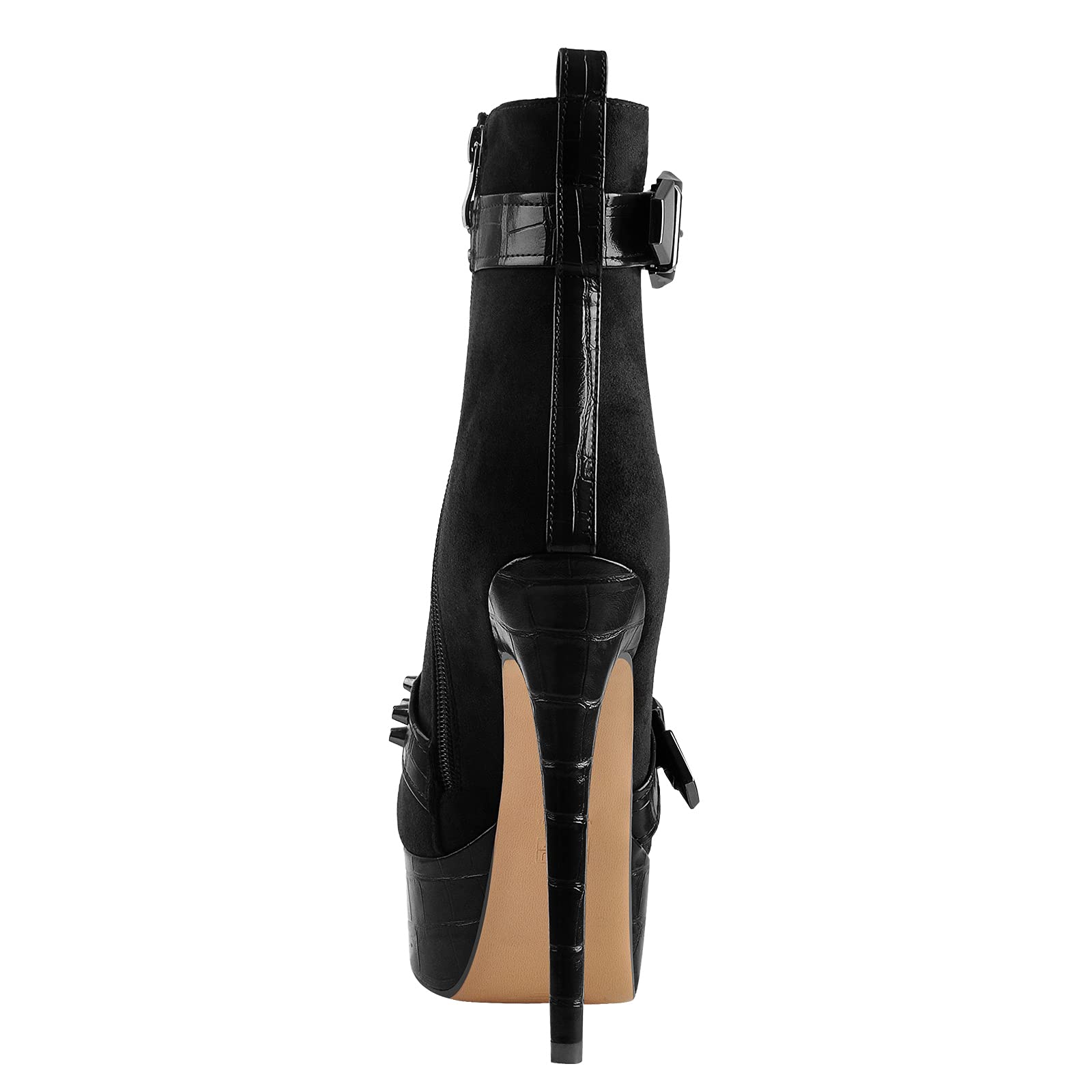 VERISSON Women's Stiletto High Heel Ankle Boots - Platform Winter Booties for Women, Fashionable Pointed Toe Shoes for Party, Office & Night Out
