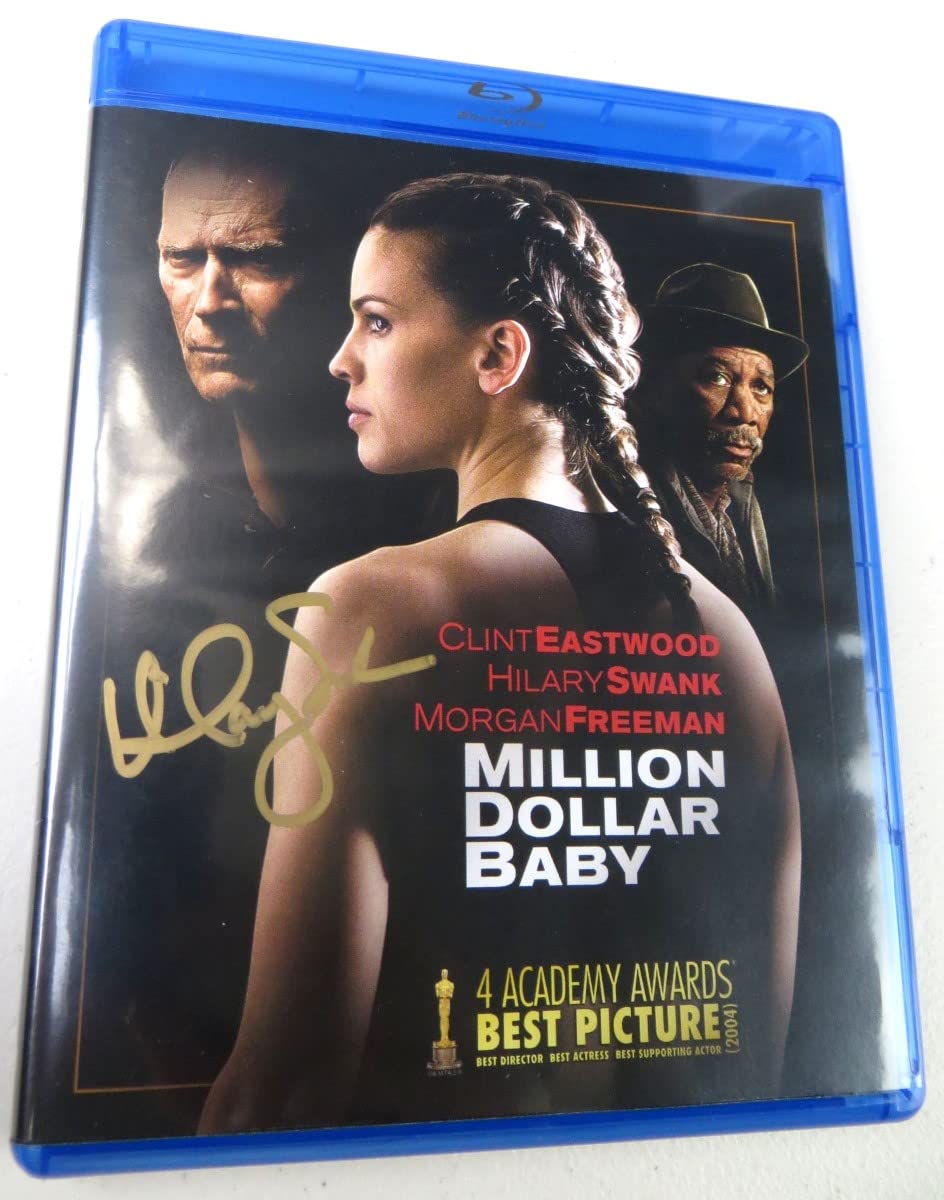 Hilary Swank Signed Autographed Million Dollar Baby Blu-ray Cover with JSA Certificate - Collectible Memorabilia for Movie Fans & Gift Ideas