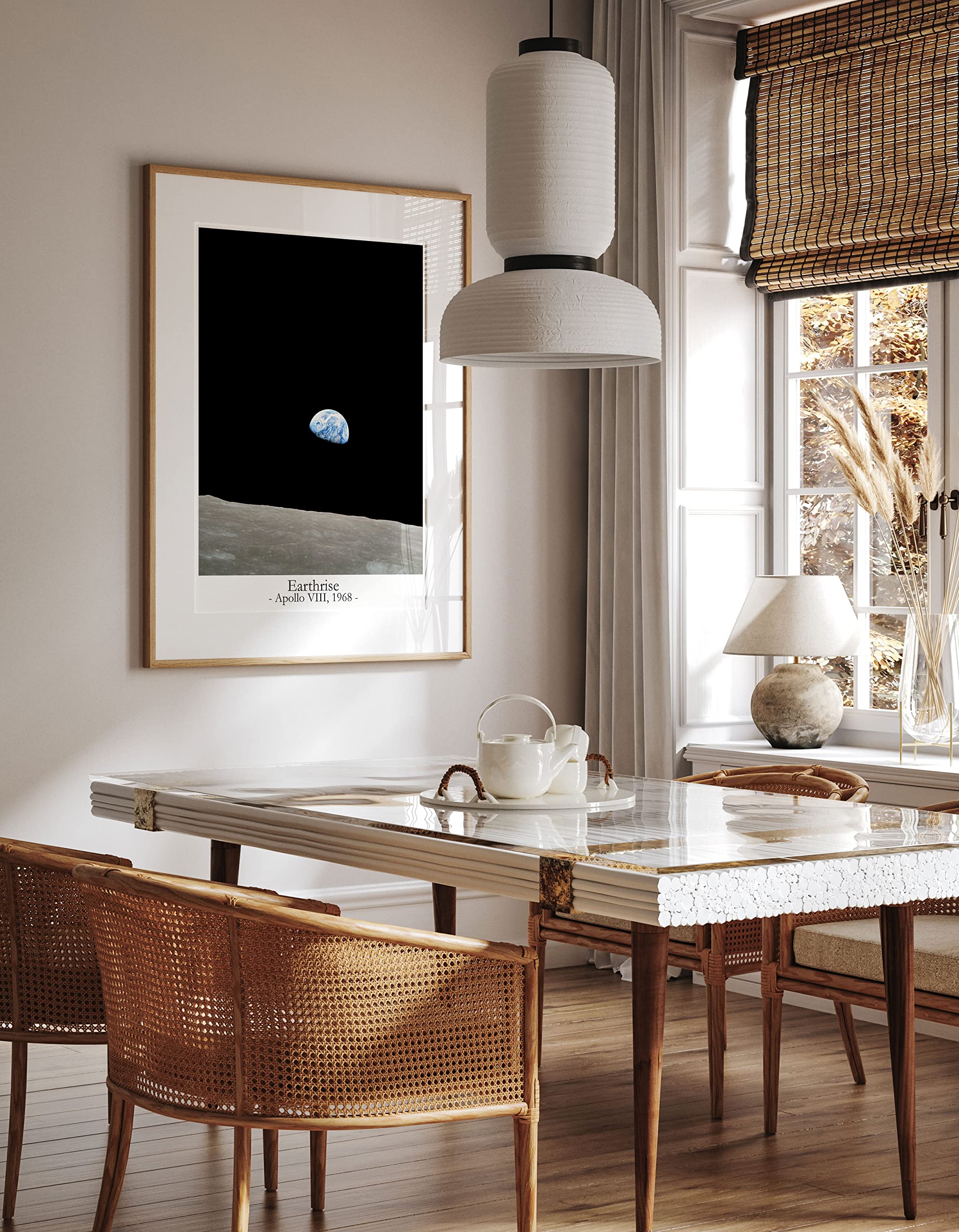 Earthrise Astronomy Poster - NASA Space Wall Art for Kids Room & Galaxy Themed Bedroom Decor | Famous Outer Space Planets Print, Astronaut Gift Idea (24x36 Inches) - Perfect for Home, Office & Classroom Decor