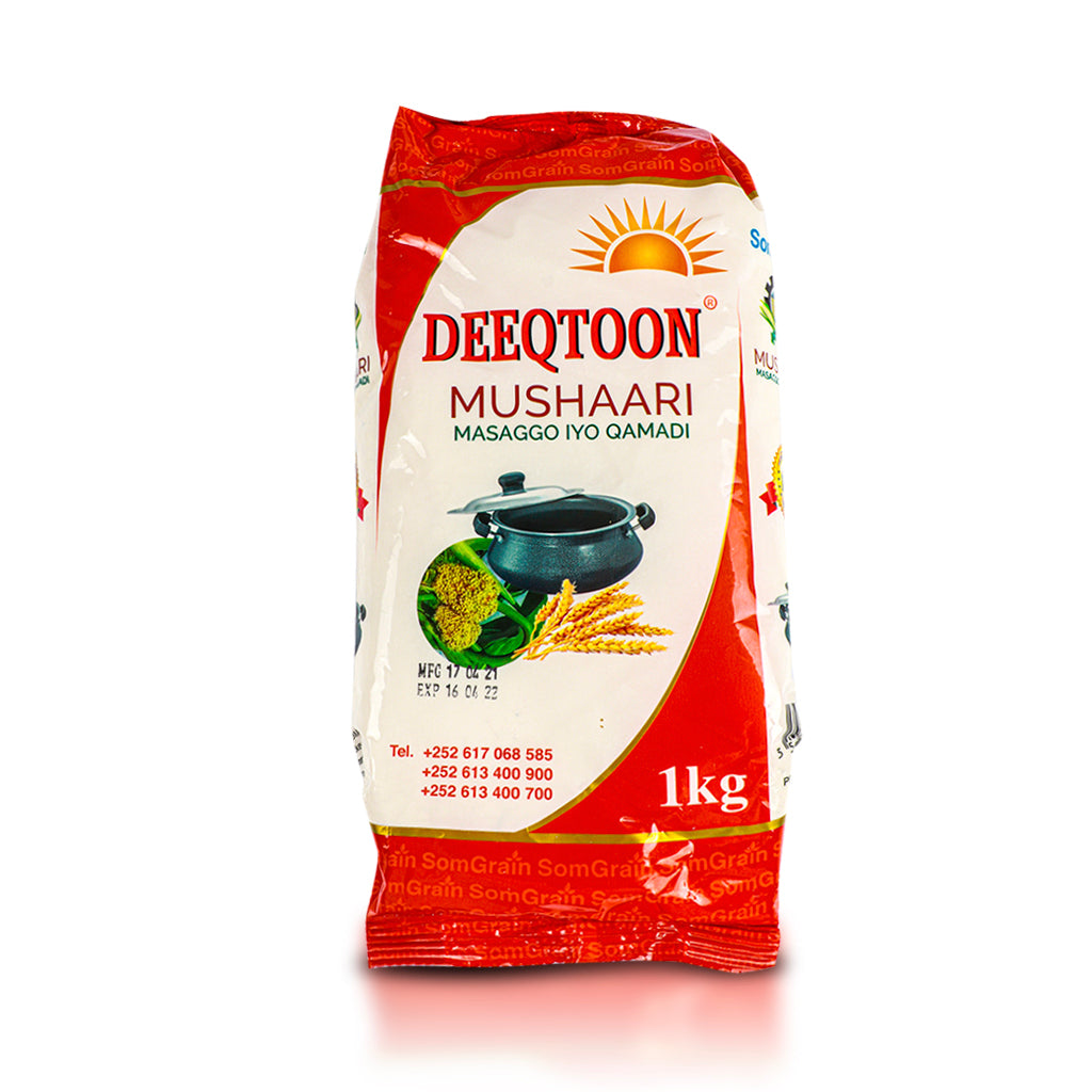 Premium Deeqtoon Mushaari Masago & Qamadi - 1Kg Pack | Authentic Somali Spice Blend for Traditional Dishes, Rice Seasoning & Flavorful Recipes