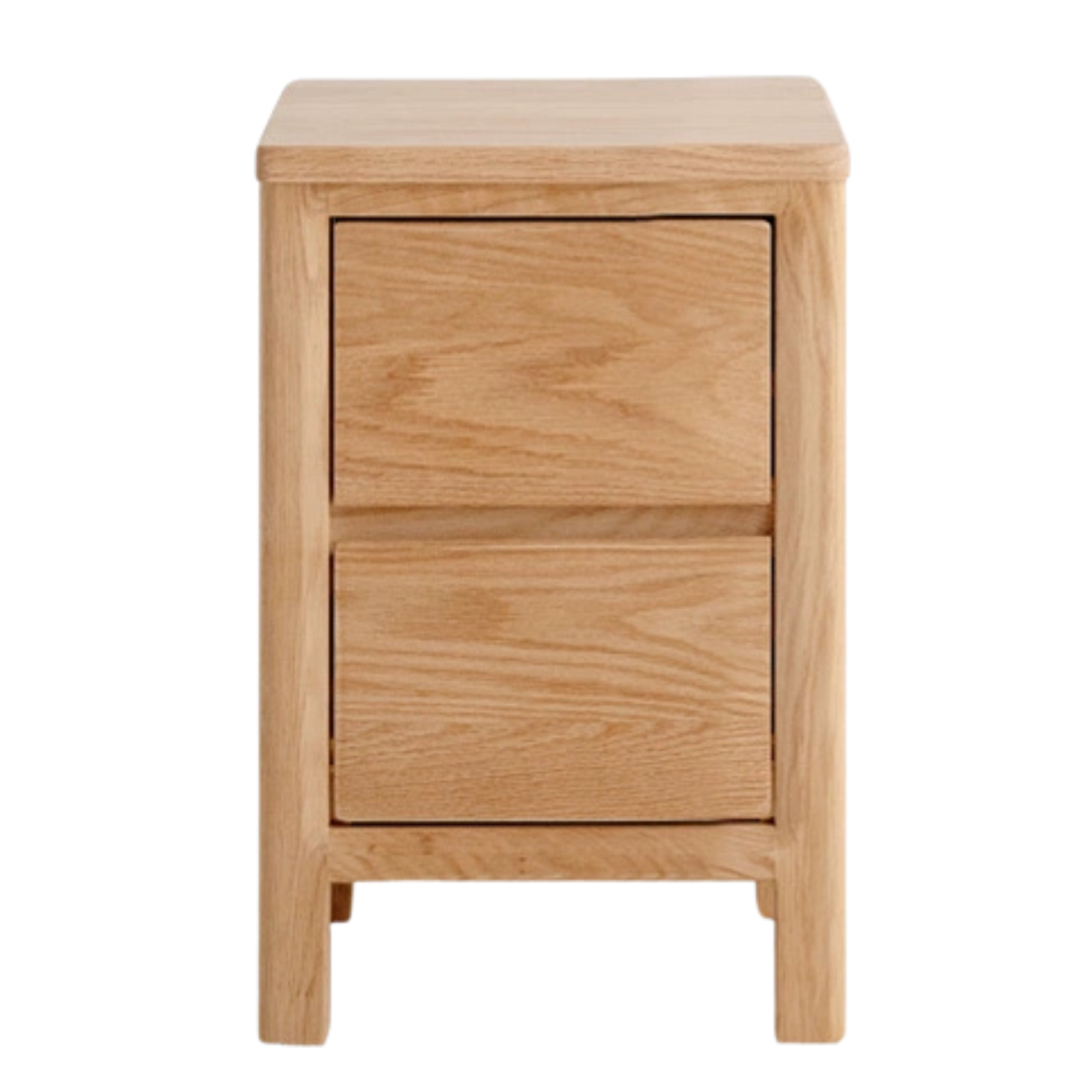 Solid Oak Wood Nightstand with Locking Drawer - Stylish and Durable Bedside Table for Bedroom, Living Room, or Guest Room