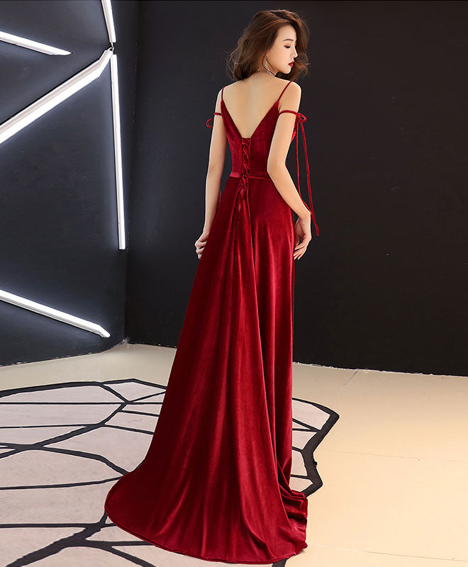 Elegant Burgundy Long Prom Dress for Women - Formal Evening Gown for Homecoming, Ball & Special Occasions