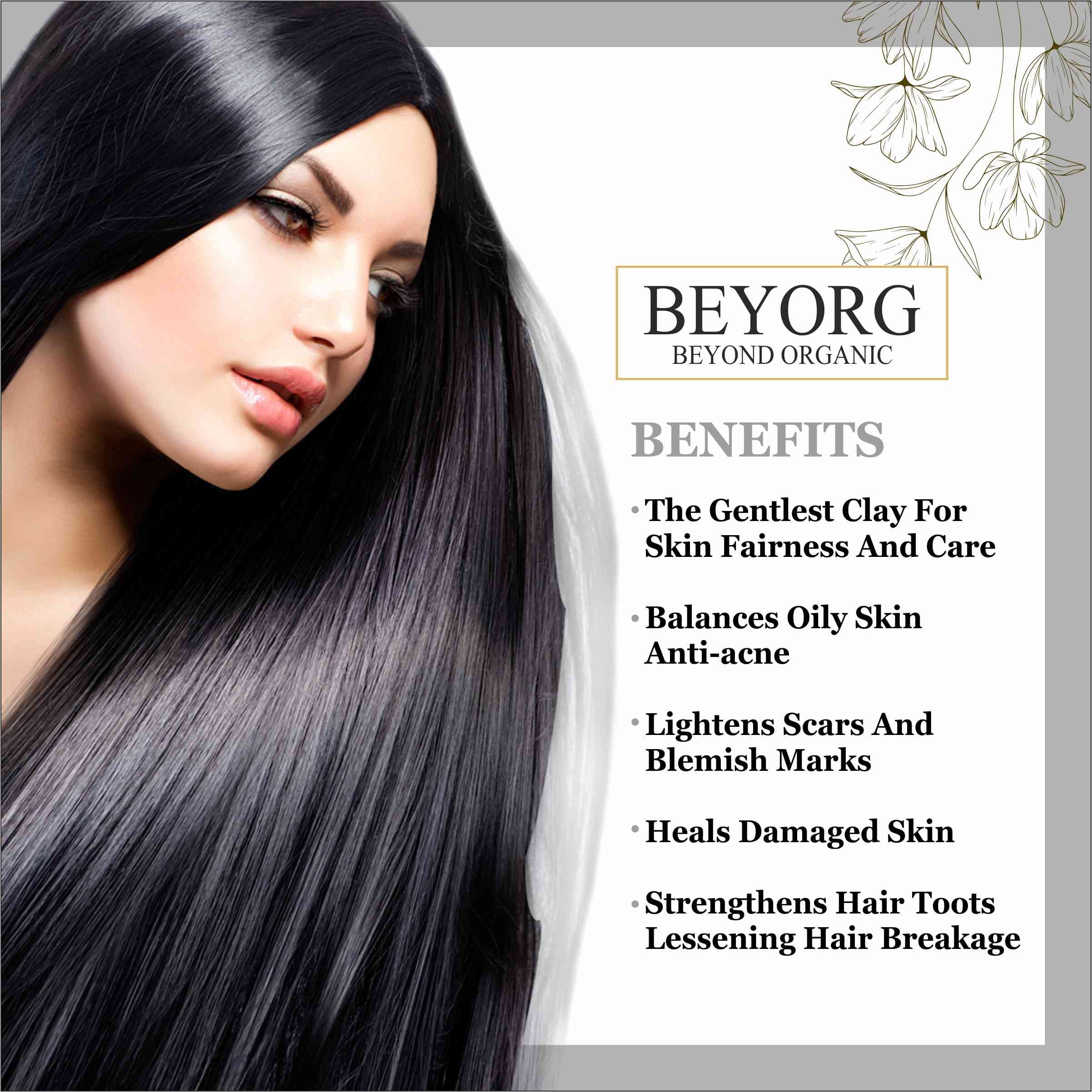Kaolin Clay & Indigo Powder for Glossy Shiny Hair - Anti Dandruff & Hair Growth Treatment - 200g Natural Hair Care - Perfect for Deep Conditioning & Scalp Treatment at Home