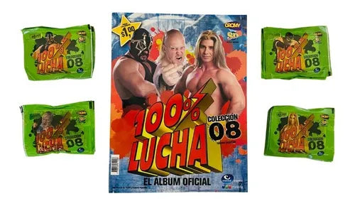 Authentic 100% Lucha Libre Sticker Collection Album from Argentina 2008 - Perfect for Wrestling Fans, Scrapbooking & Collectors