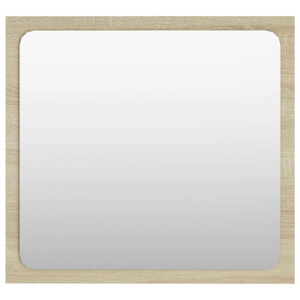 Stylish Decorative Wall Mirror for Living Room, Bedroom & Bathroom - Sonoma Oak 15.7x14.6 Inch - Wall Mounted Chipboard Mirror to Illuminate Your Space - Perfect for Home Decor, Vanity & Entryway (Fast Shipping)