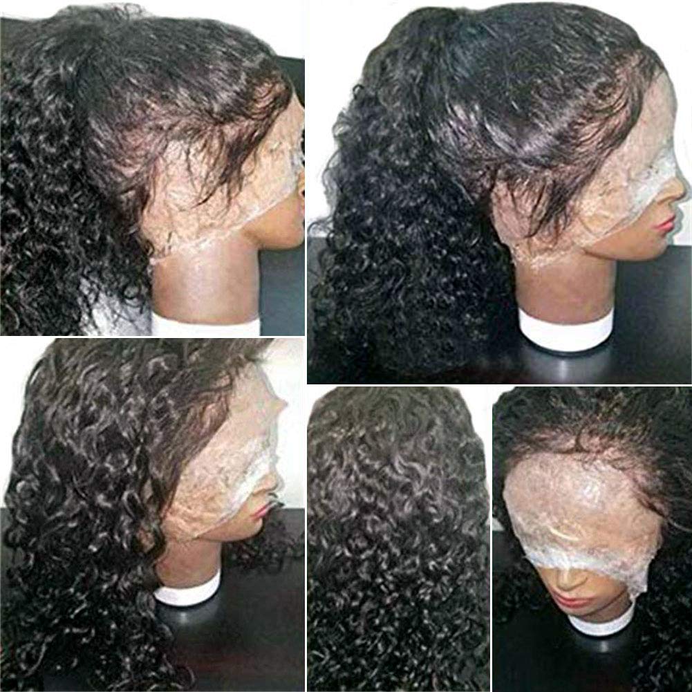 360 Lace Frontal Wigs 150% Water Wave Human Hair Wig with Baby Hair - Deep Curly Brazilian Remy Hair for Black Women - Pre-Plucked Hairline, Natural Black Color (12-22 Inches) - Perfect for Daily Wear, Parties, Weddings & Special Occasions