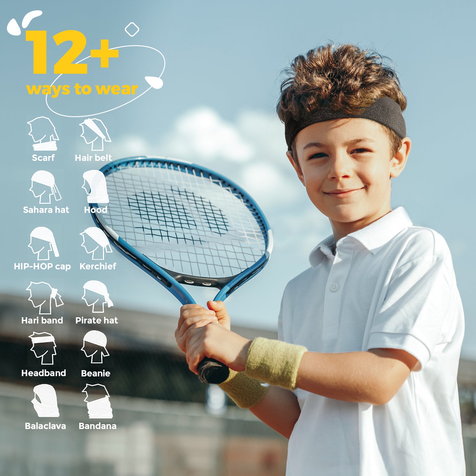 TJKL106 (3 Pack) Kids Bandanas & Neck Gaiters - Soft Cotton Face Cover for Outdoor Activities, Sports, and Sun Protection