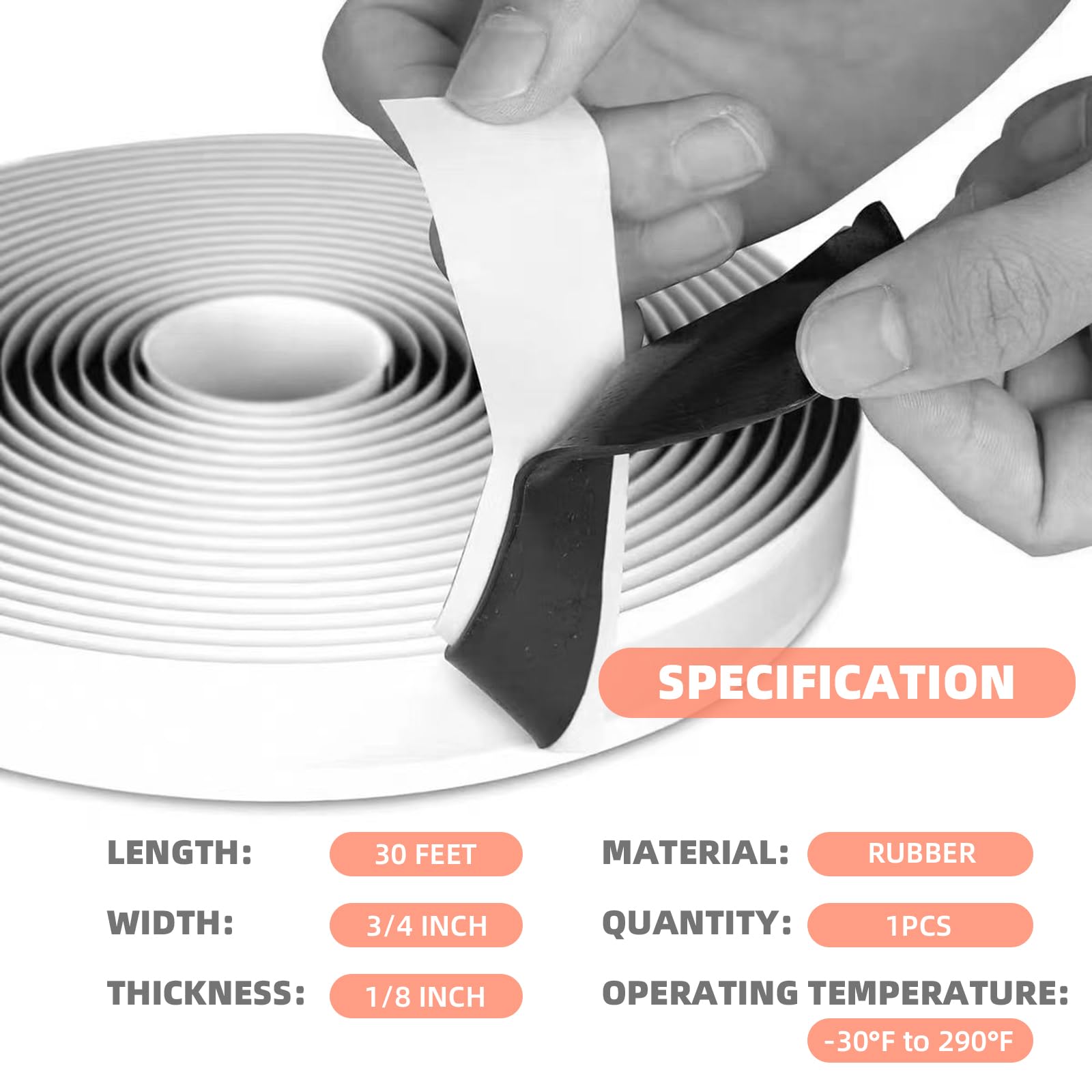 Black Butyl Tape 1/8