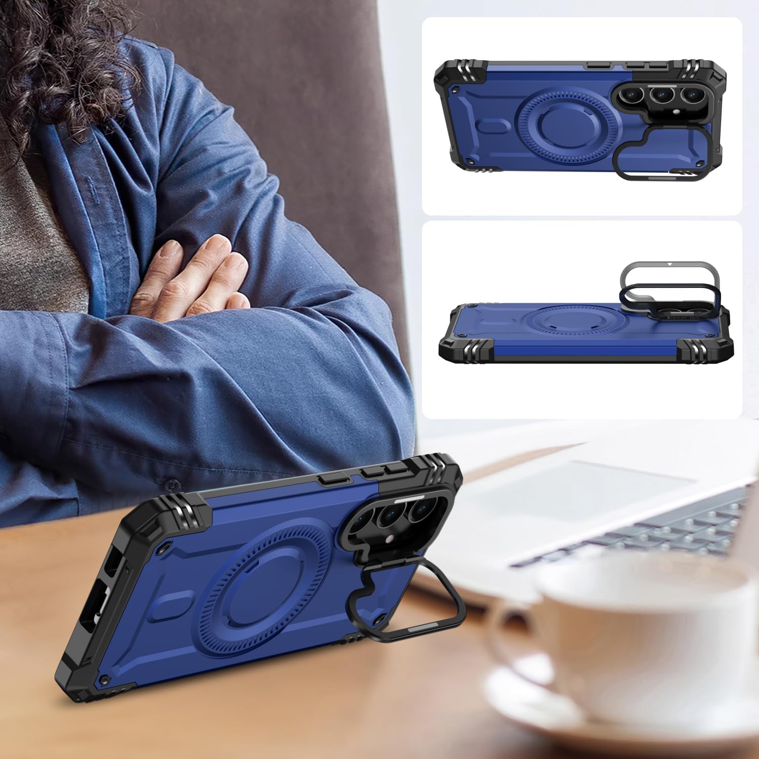 Samsung Galaxy S25 Plus Rugged Military Grade Shockproof Case - Heavy Duty Protection for Outdoor, Work & Extreme Sports (Black)