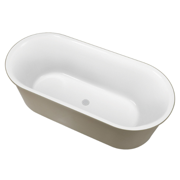 BelBagno Berg Freestanding Bathtub 1500mm - Modern Acrylic Soaking Tub for Luxury Bathrooms | Perfect for Spa Relaxation & Master Suite Retreats