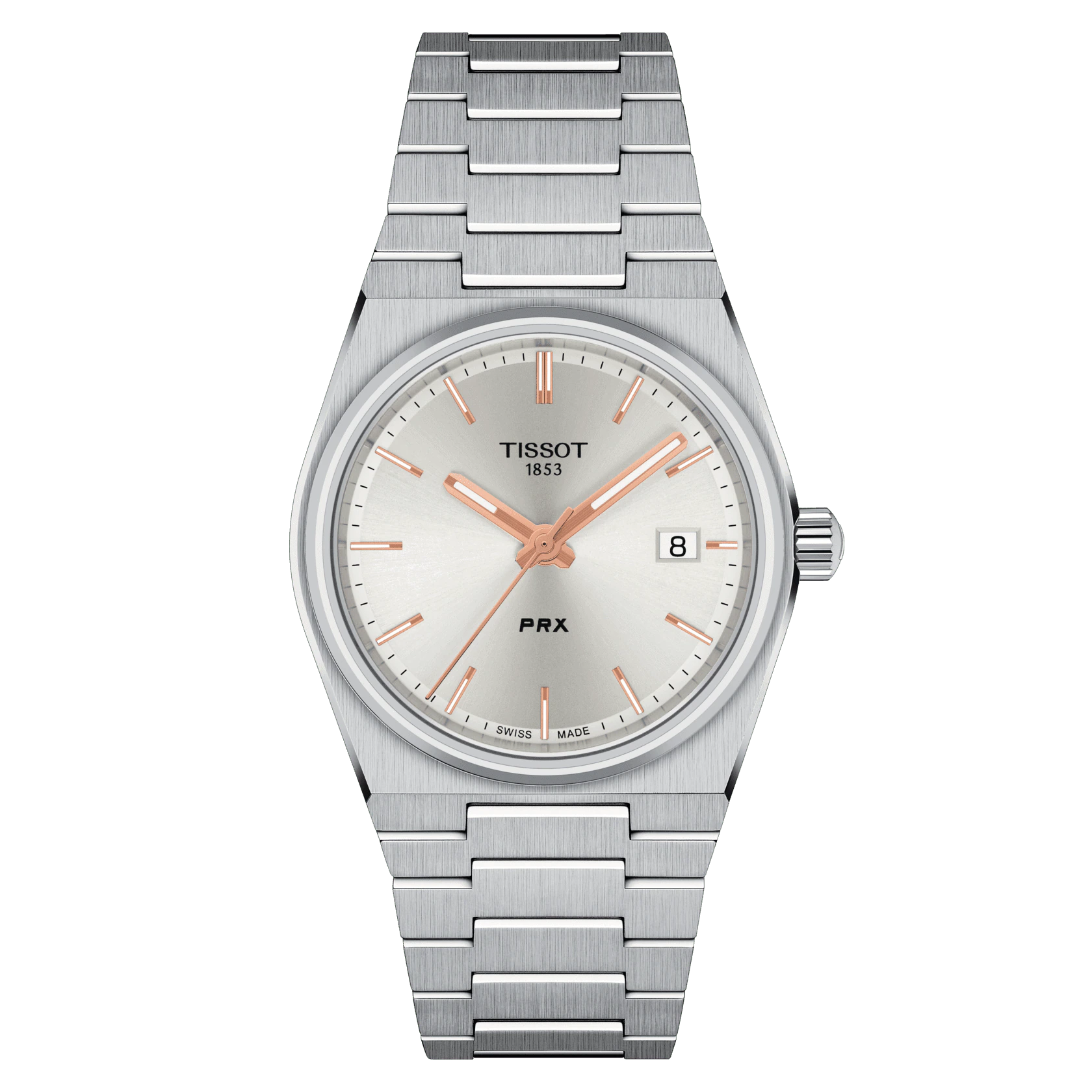 Tissot PRX 35mm Swiss Quartz Watch for Men - Stainless Steel Case & Bracelet - Slim Dress Watch for Business, Office & Formal Occasions