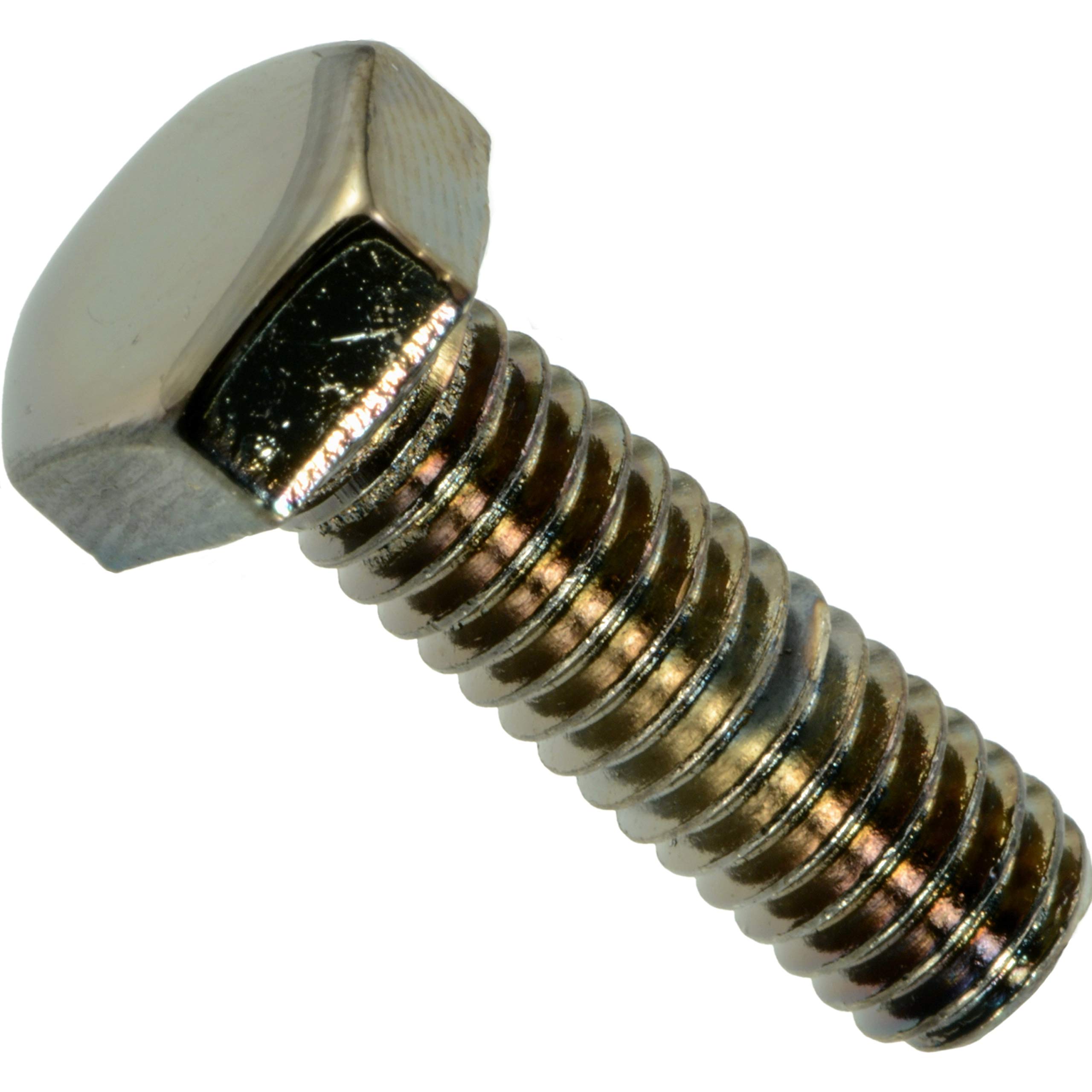 5/16-18 x 1 Inch Hex Cap Screws (6-Piece) - Heavy Duty Bolts for Construction, Machinery & Automotive Repair - Zinc Plated Steel Fasteners