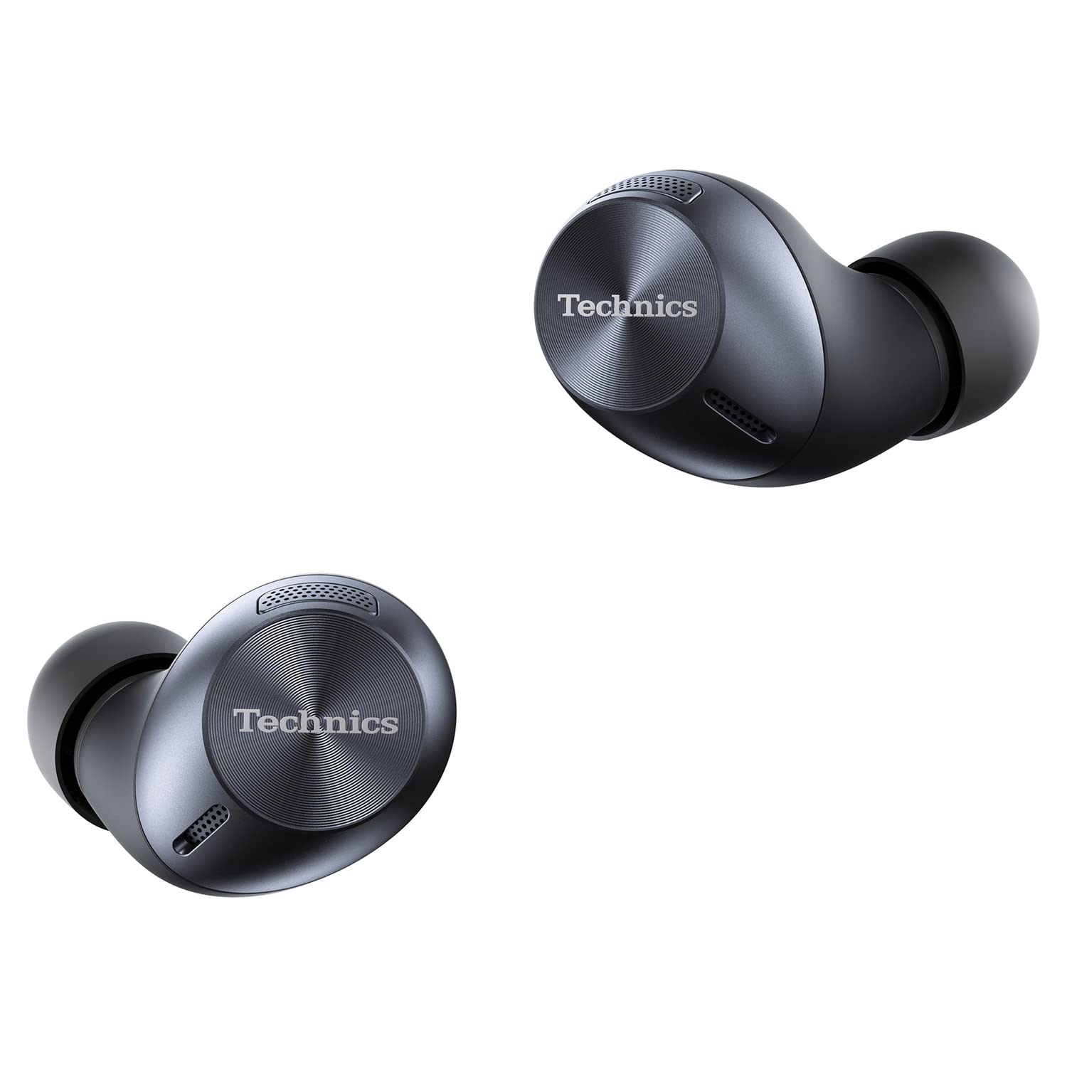 Technics EAHAZ40PK True Wireless Stereo Bluetooth Earbuds with Charging Case - In-Ear Headphones with Built-in Mic for iPhone/Android (Black) - Perfect for Gym, Commuting & Travel