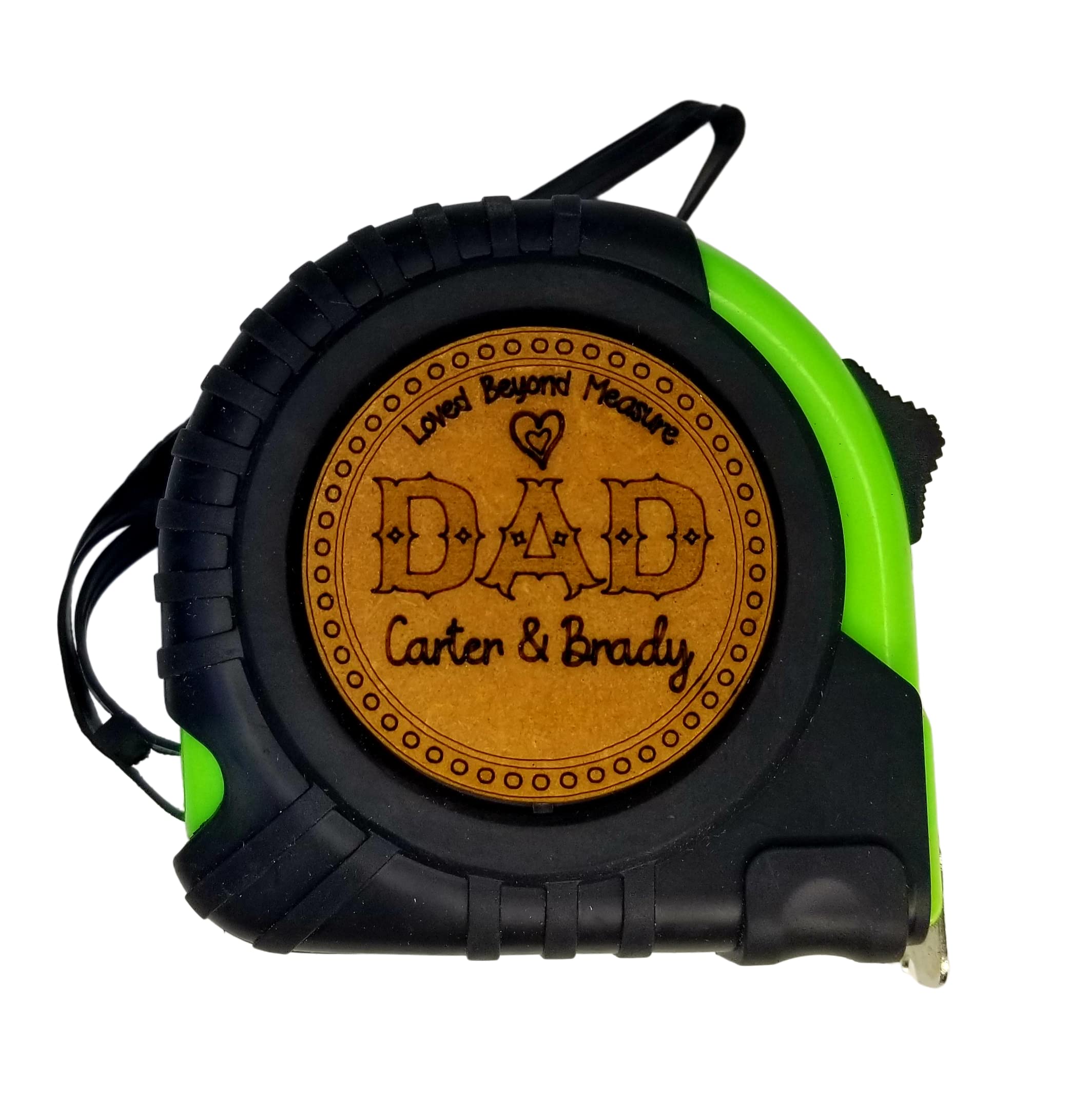 Personalized Wooden Tape Measure for Dad - Custom Engraved with 1-6 Kids Names - 25 Ft Real Wood Ruler - Unique Christmas Gift for Father | Perfect for DIY Projects, Home Renovations & Woodworking