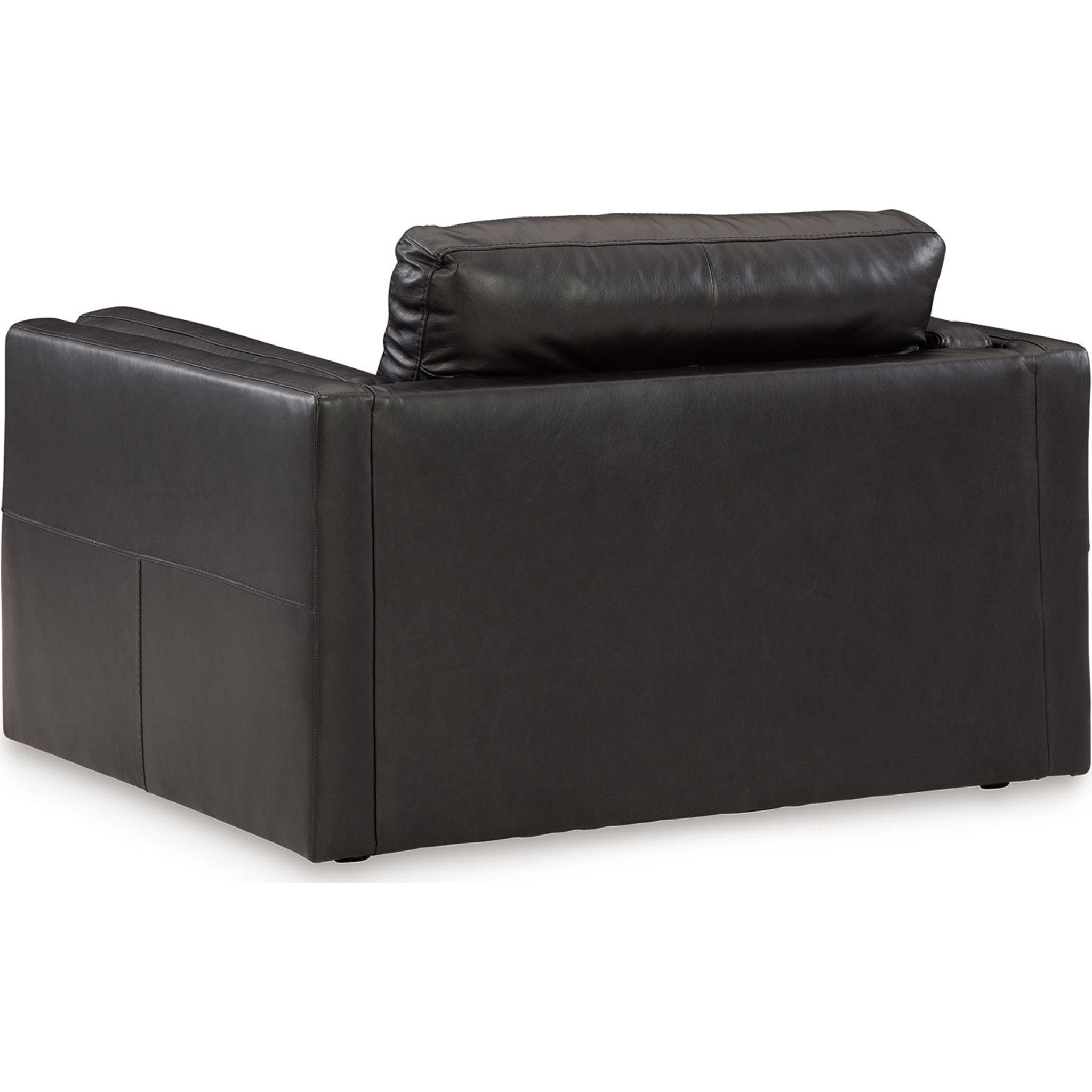 Amiata Oversized Chair and a Half in Onyx Black - Perfect for Living Room, Bedroom, or Home Office Comfort