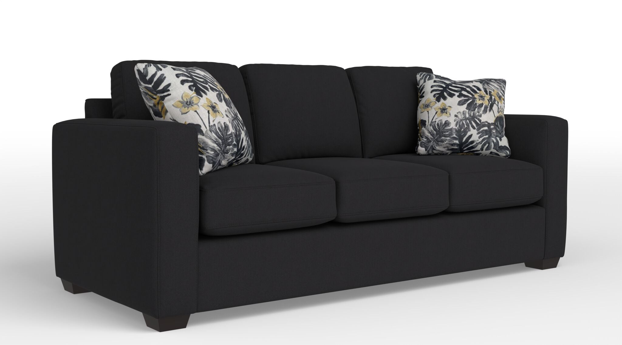 Modern Caleb Sofa in Lido Dark Grey - Stylish and Comfortable Living Room Furniture for Home Decor