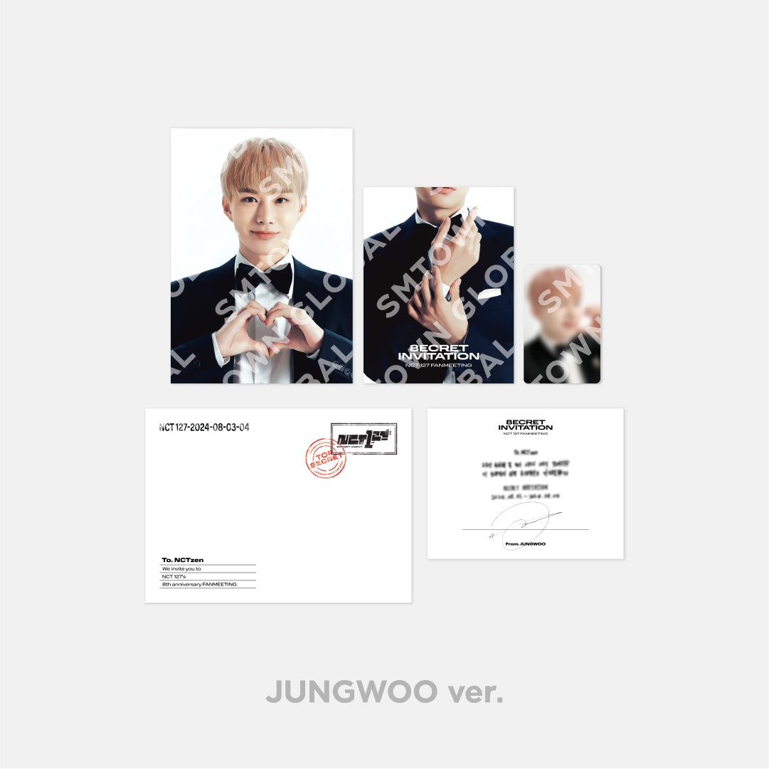 NCT 127 8th Anniversary Fanmeeting '8ECRET INVITATION' Invitation Set - Official MD Merchandise for K-Pop Fans | Perfect for Fan Meetings, Birthday Gifts & K-Pop Collections