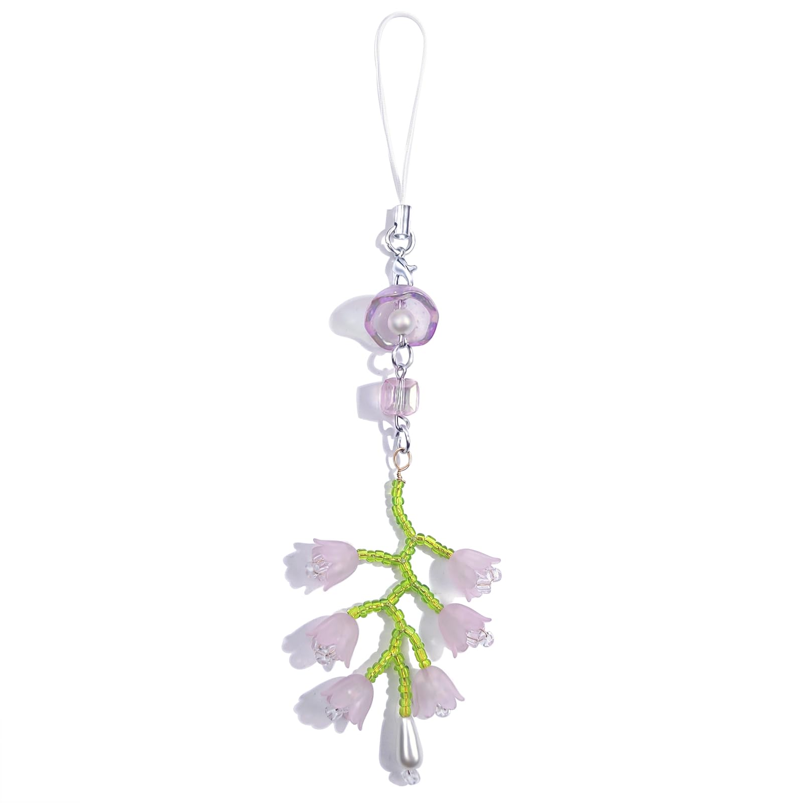 Cute Beaded Phone Charms - Aesthetic Phone Accessories for iPhone, Samsung, AirPods & Camera Decor - Perfect for Backpacks, Keychains & Gift Giving