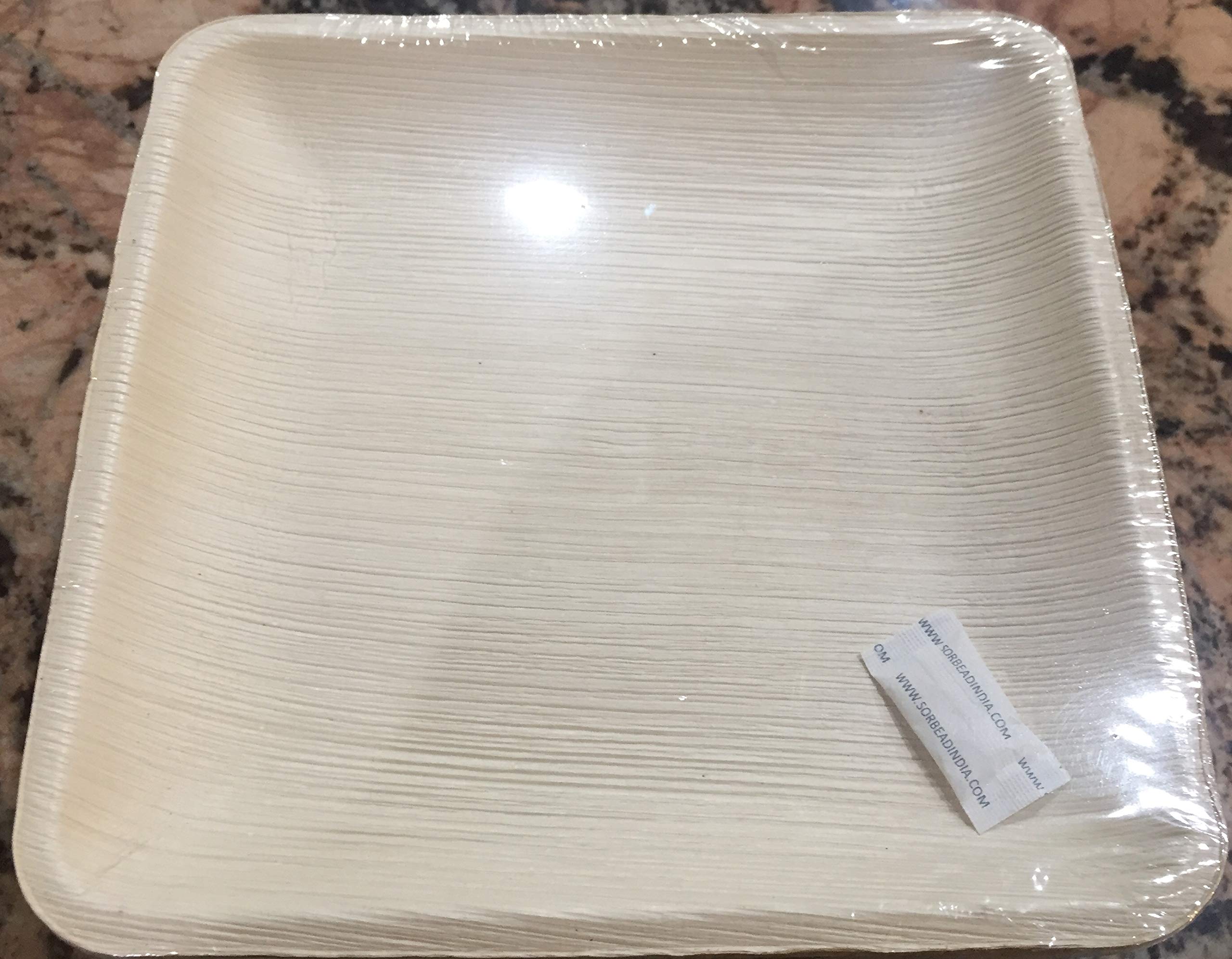 10 Inch Palm Leaf Dinner Plates - Eco-Friendly, Organic & Microwave Safe - Set of 25 for Wedding, Party & Outdoor Dining - Biodegradable Disposable Plates for Sustainable Events