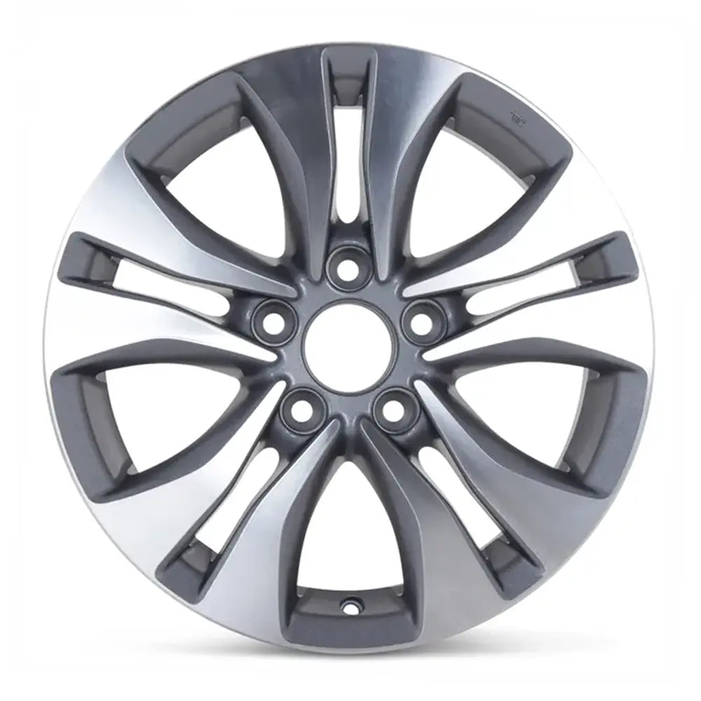 16 Inch Honda Accord Wheel Replacement - Machined Charcoal Replica Rim 64046-42700T2AA71 | Perfect for Car Upgrades & Customization